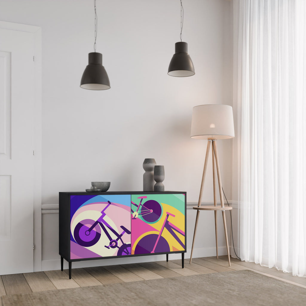 Buffet 2 portes BIKE DREAMS finition noire