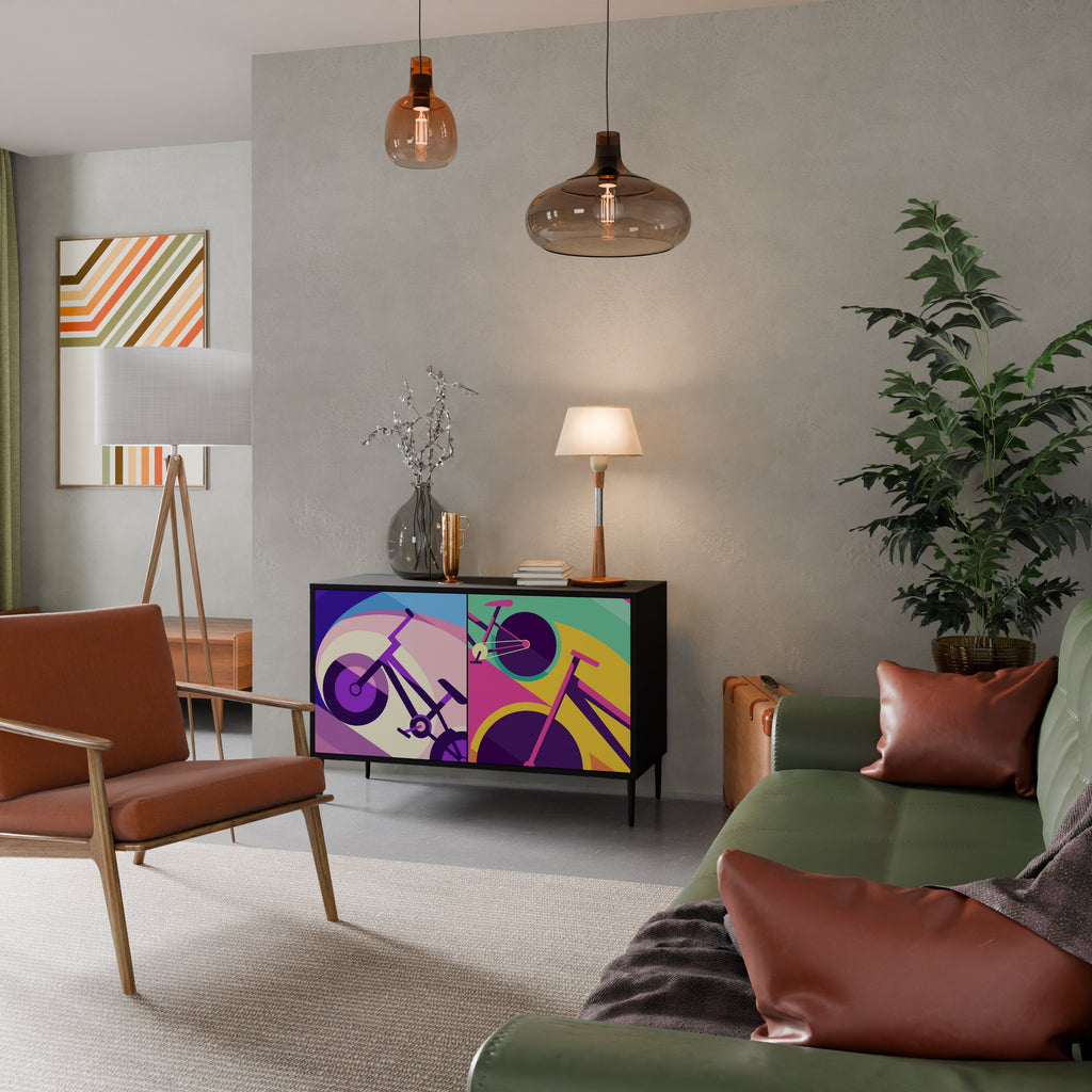 Buffet 2 portes BIKE DREAMS finition noire