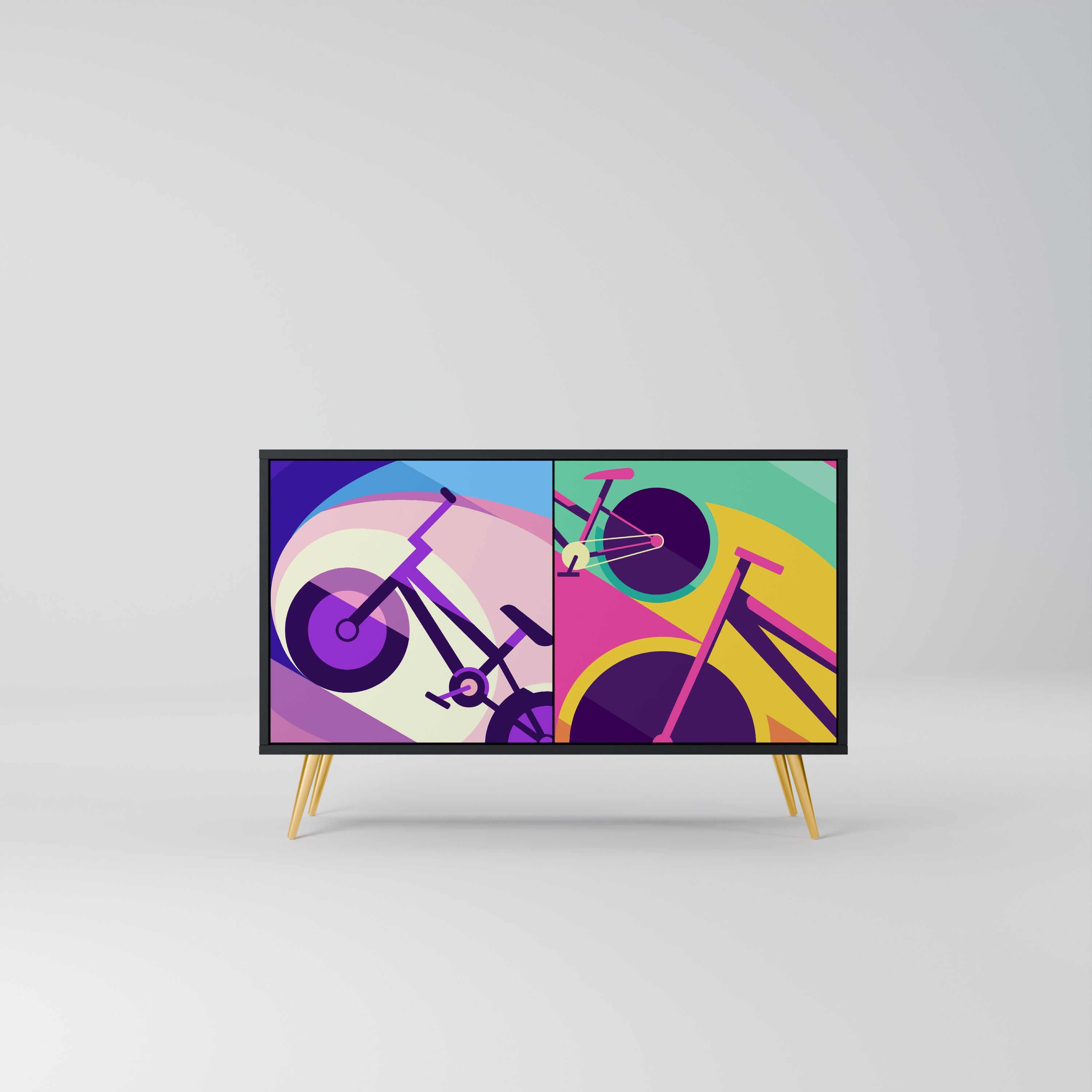 Buffet 2 portes BIKE DREAMS finition noire