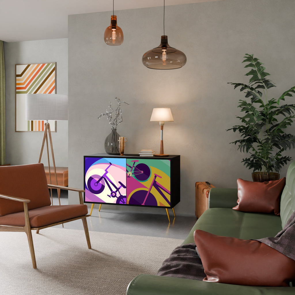 Buffet 2 portes BIKE DREAMS finition noire