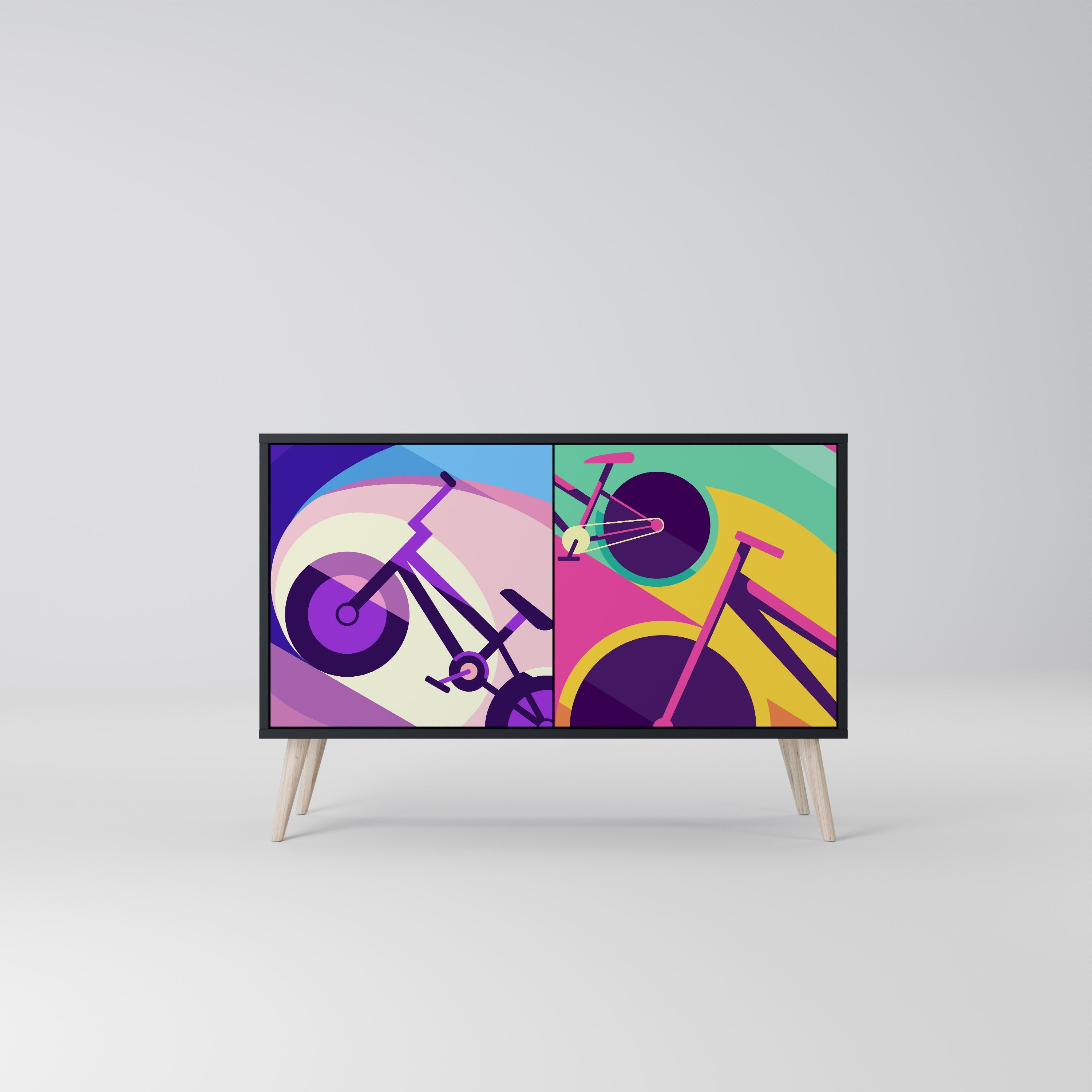 Buffet 2 portes BIKE DREAMS finition noire