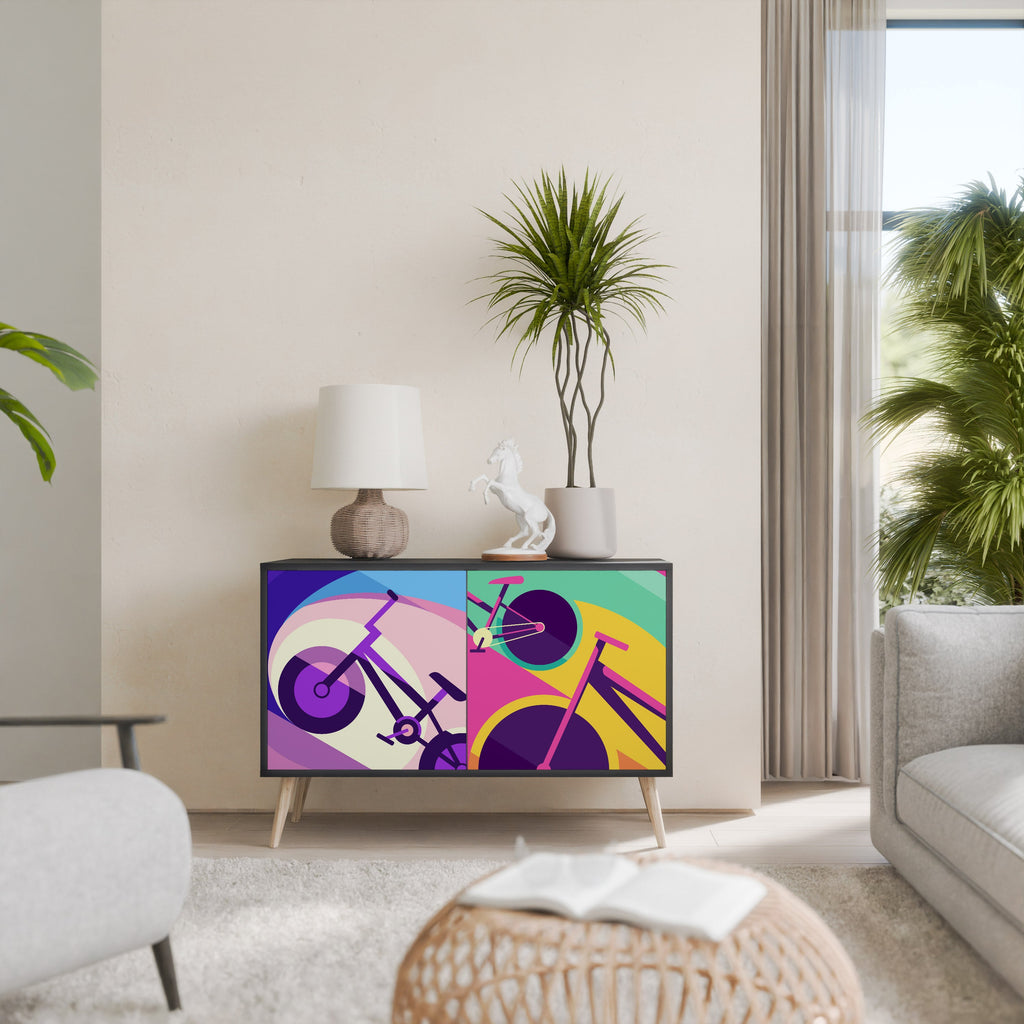 Buffet 2 portes BIKE DREAMS finition noire