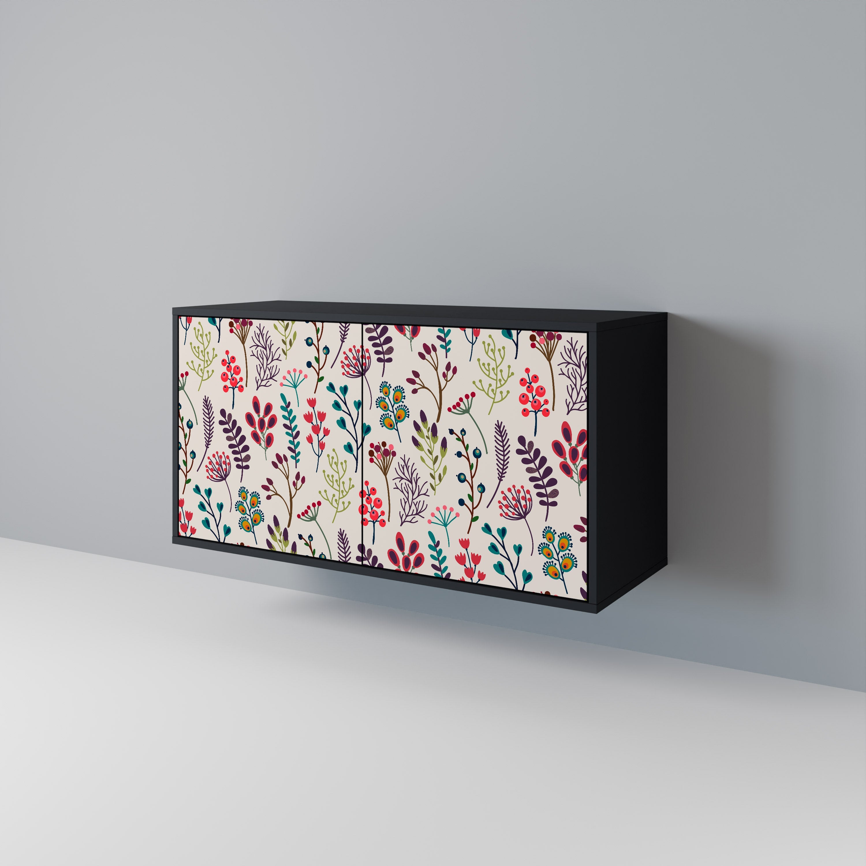 Buffet 2 portes AUTUMN SUNDRIES en finition noire