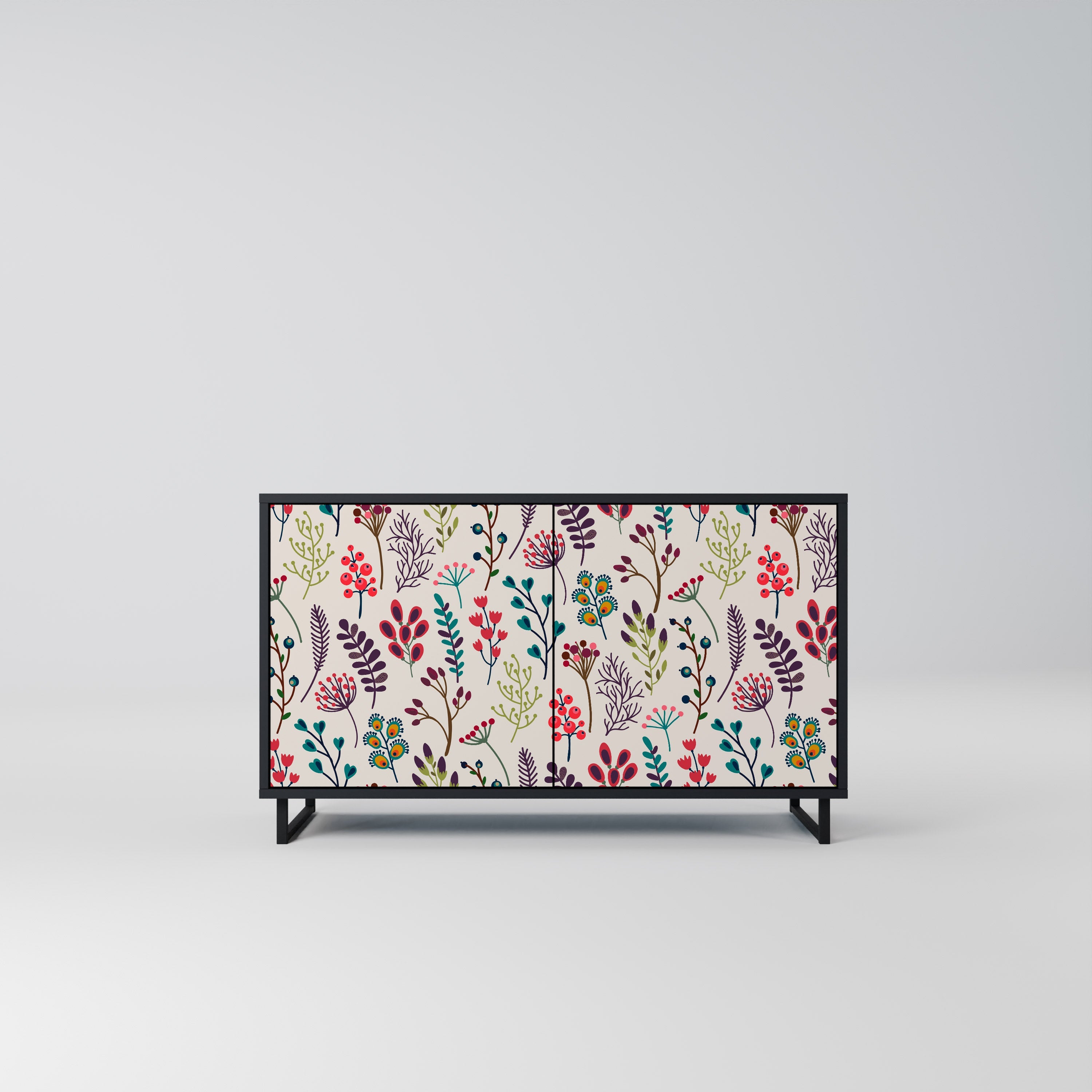 Buffet 2 portes AUTUMN SUNDRIES en finition noire