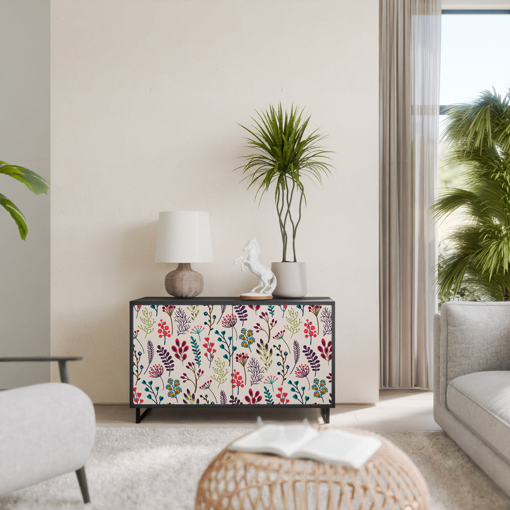 Buffet 2 portes AUTUMN SUNDRIES en finition noire