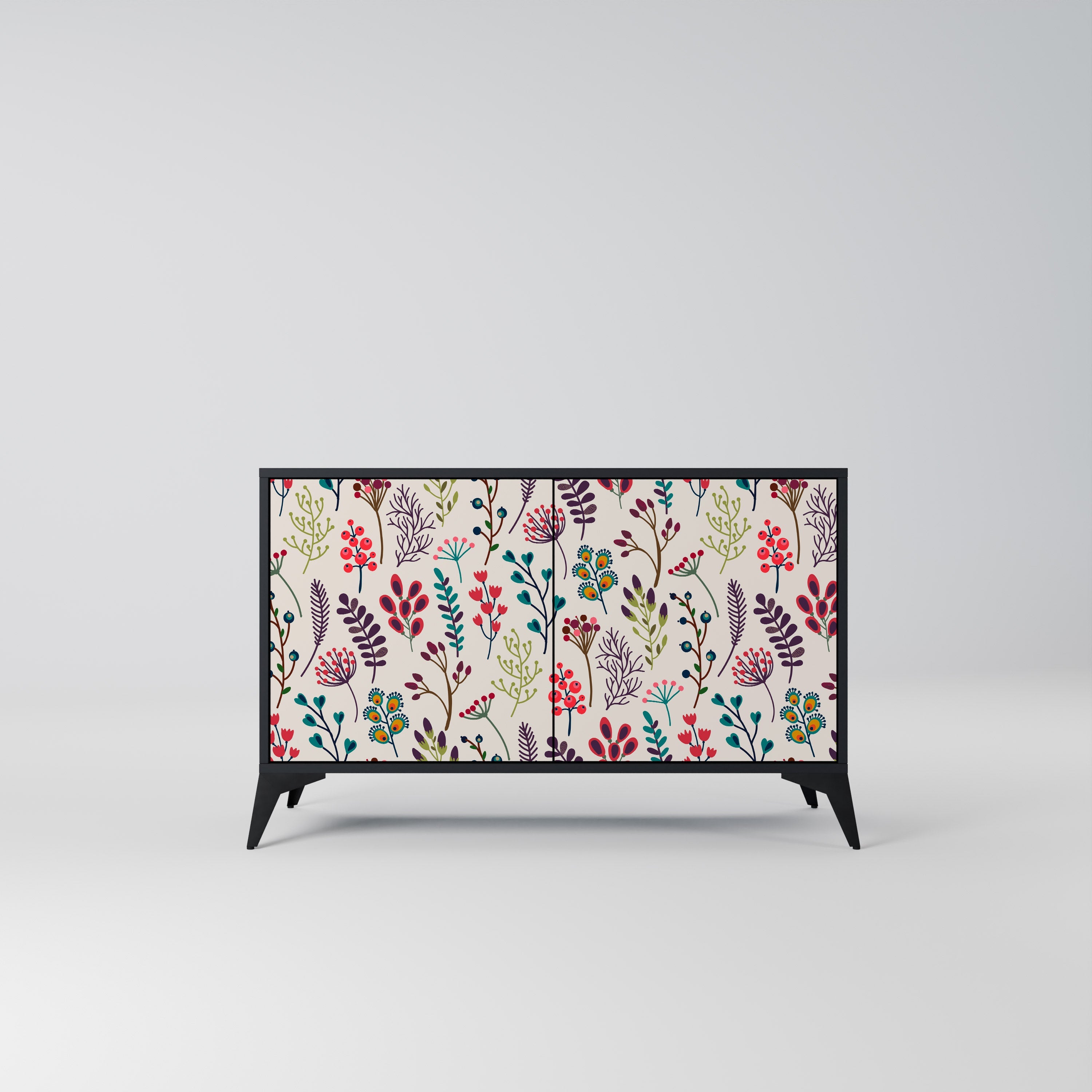 Buffet 2 portes AUTUMN SUNDRIES en finition noire