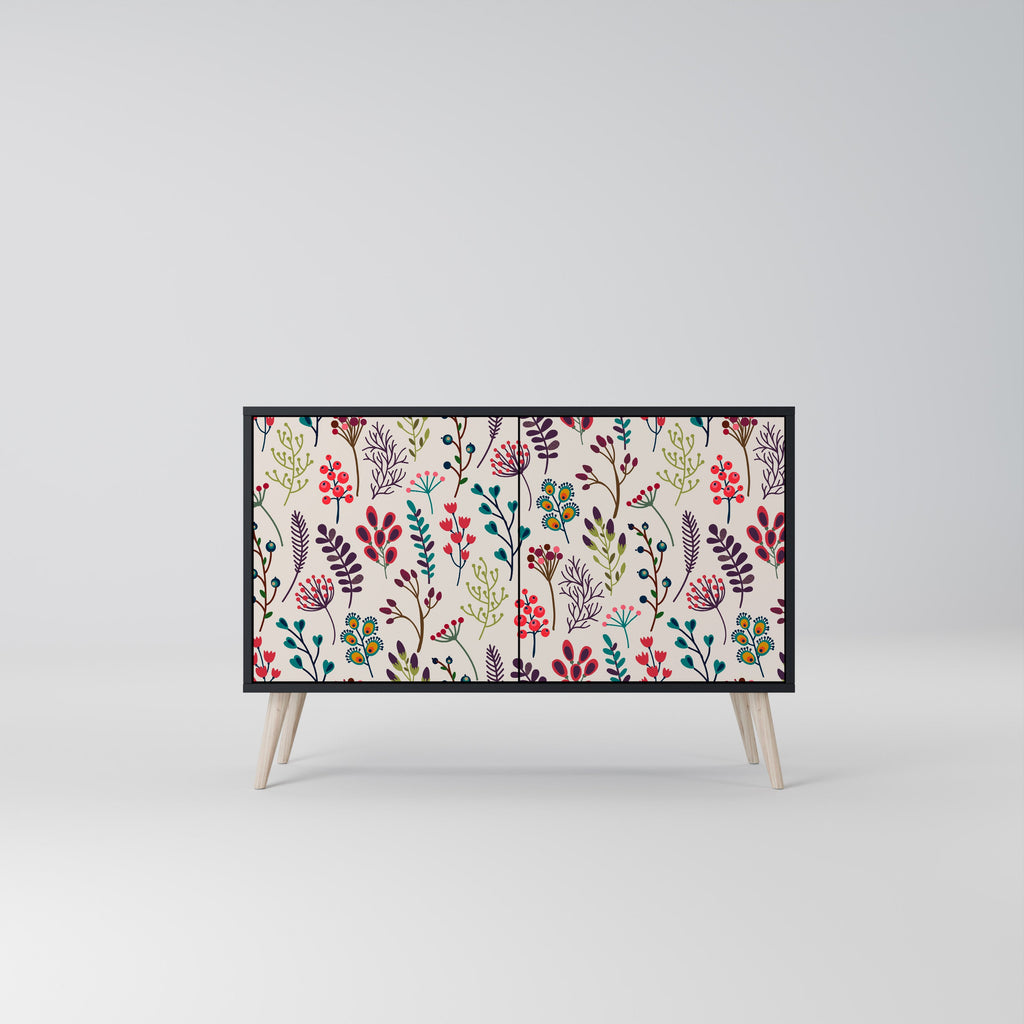 Buffet 2 portes AUTUMN SUNDRIES en finition noire