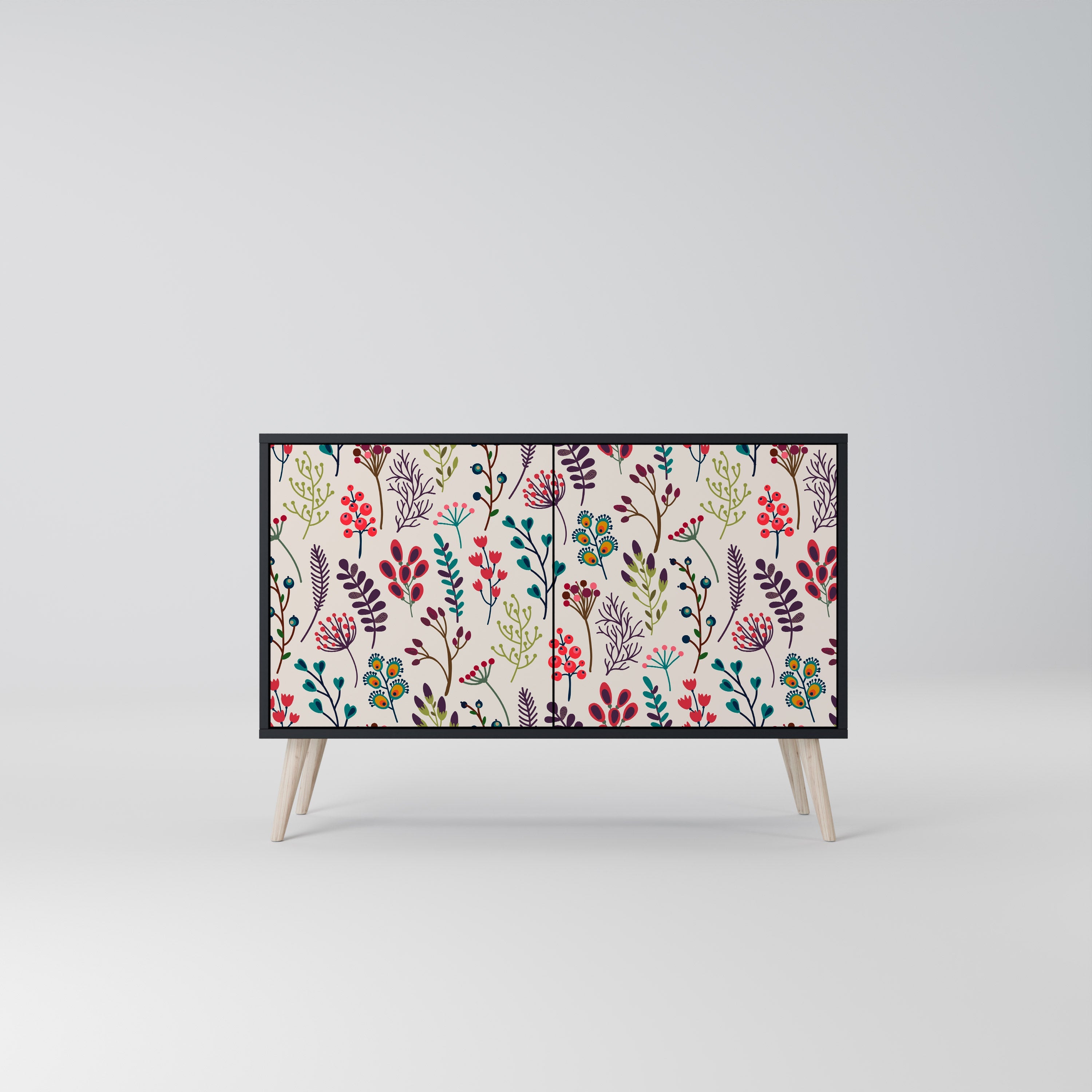 Buffet 2 portes AUTUMN SUNDRIES en finition noire