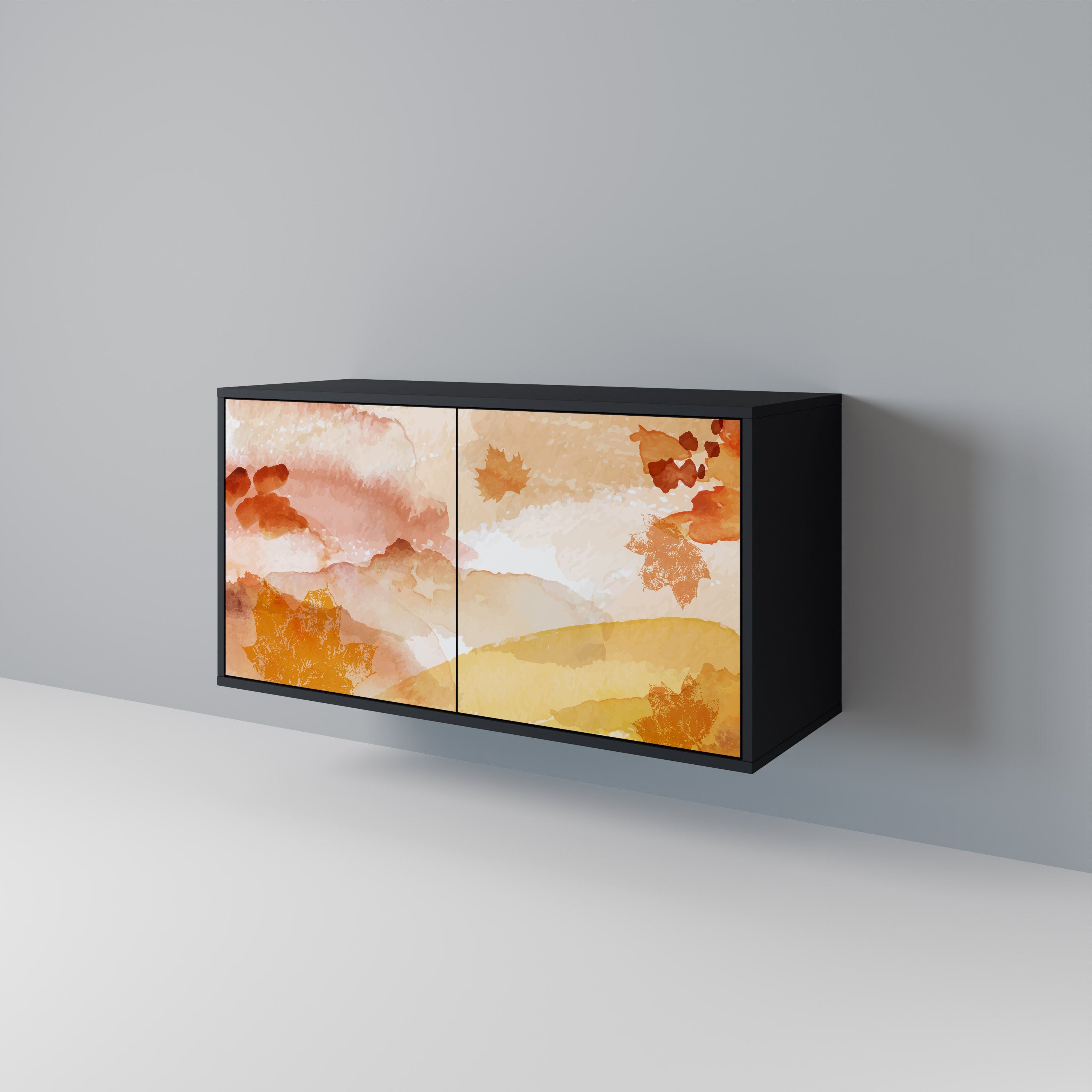 Buffet 2 portes TRACES OF AUTUMN finition noire