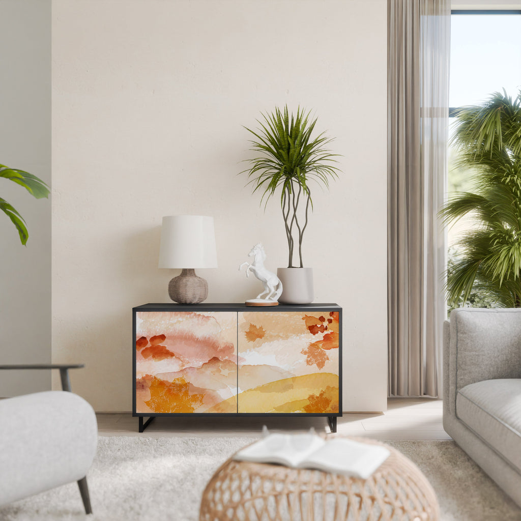 Buffet 2 portes TRACES OF AUTUMN finition noire