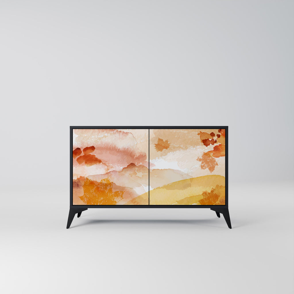 Buffet 2 portes TRACES OF AUTUMN finition noire