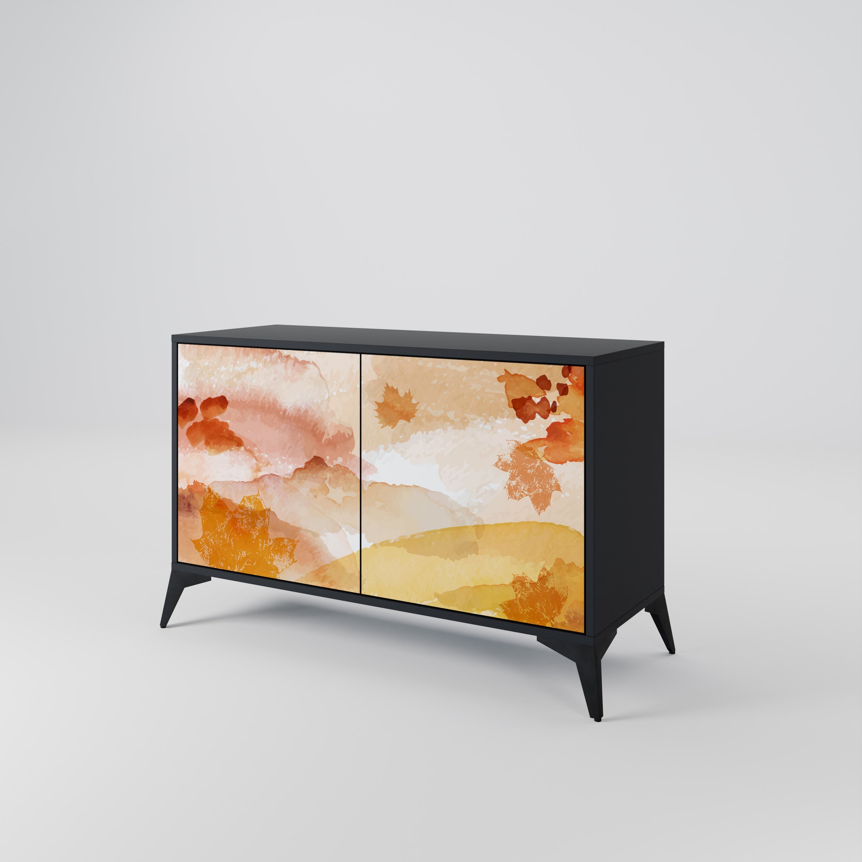 Buffet 2 portes TRACES OF AUTUMN finition noire