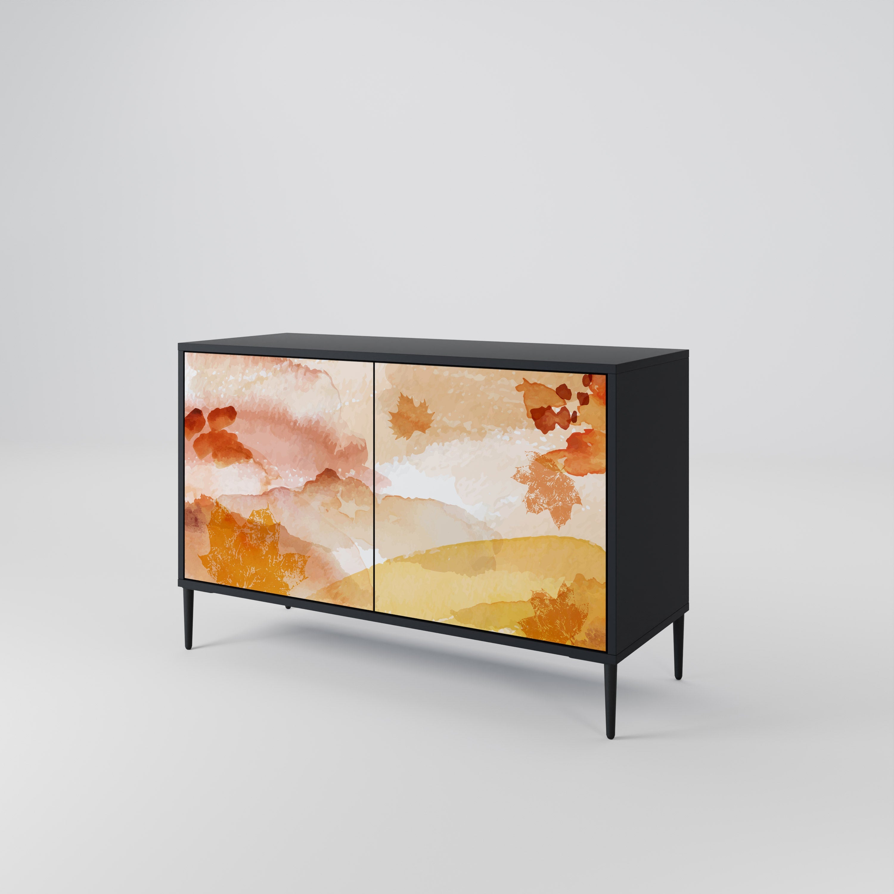 Buffet 2 portes TRACES OF AUTUMN finition noire