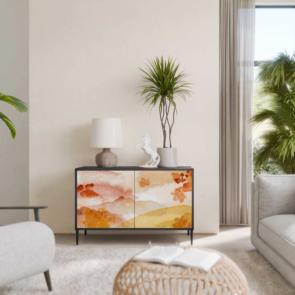 Buffet 2 portes TRACES OF AUTUMN finition noire