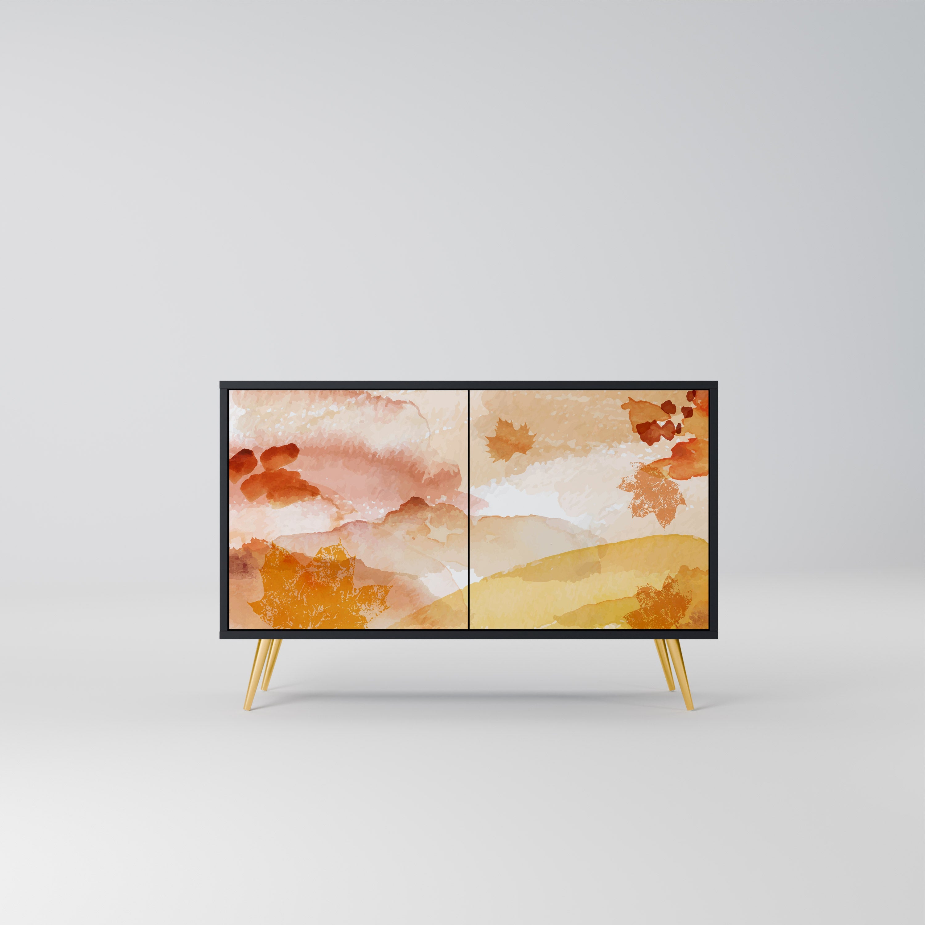 Buffet 2 portes TRACES OF AUTUMN finition noire