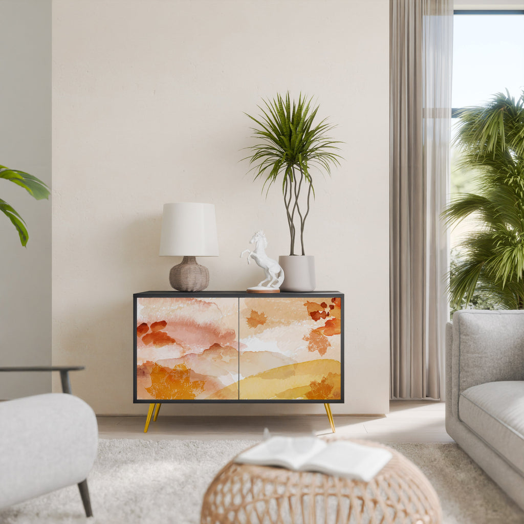 Buffet 2 portes TRACES OF AUTUMN finition noire