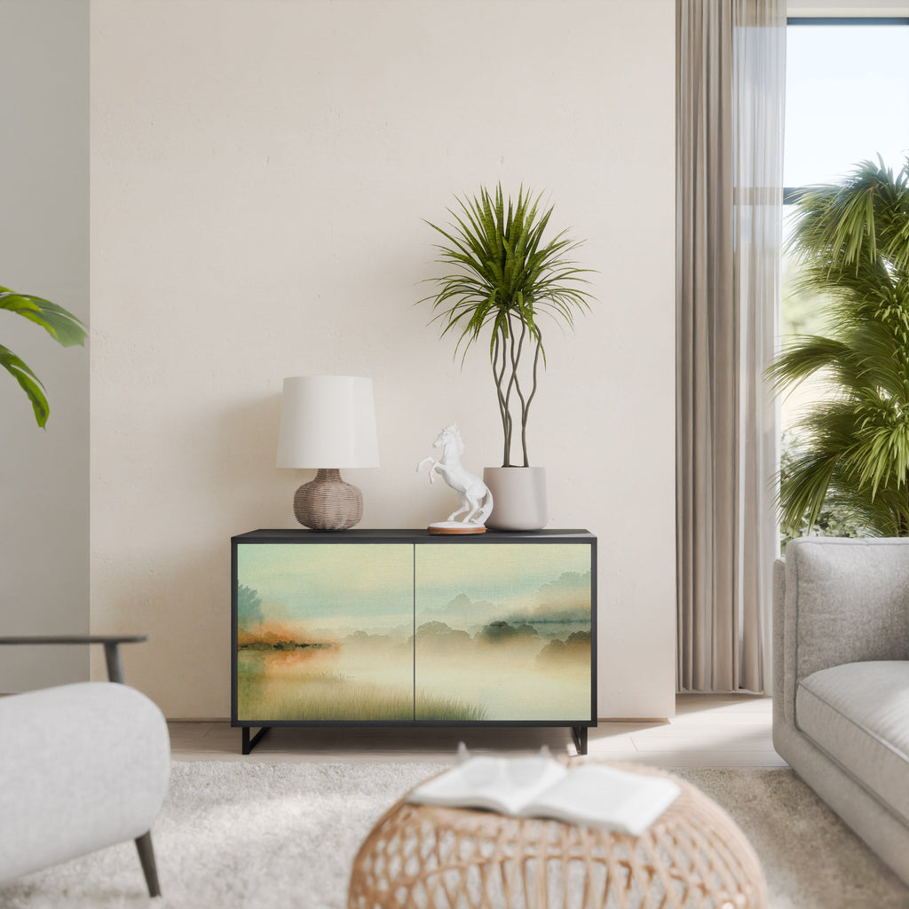 Buffet 2 portes MORNING BY THE LAKE en finition noire