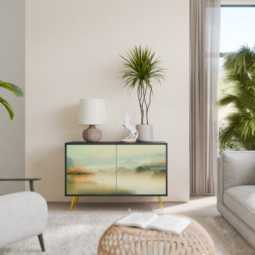 Buffet 2 portes MORNING BY THE LAKE en finition noire