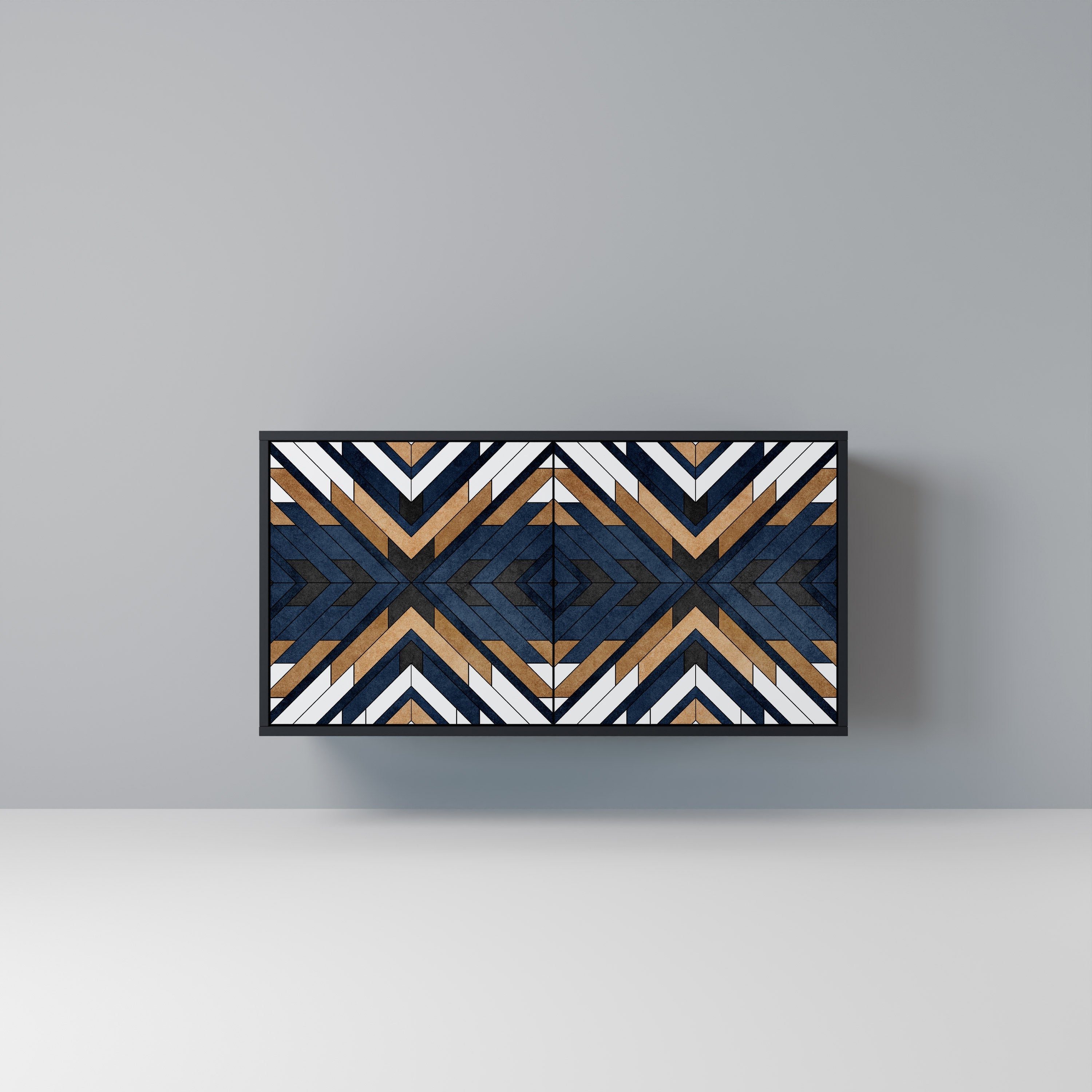 Buffet 2 portes ARTFUL GEOMETRY en finition noire