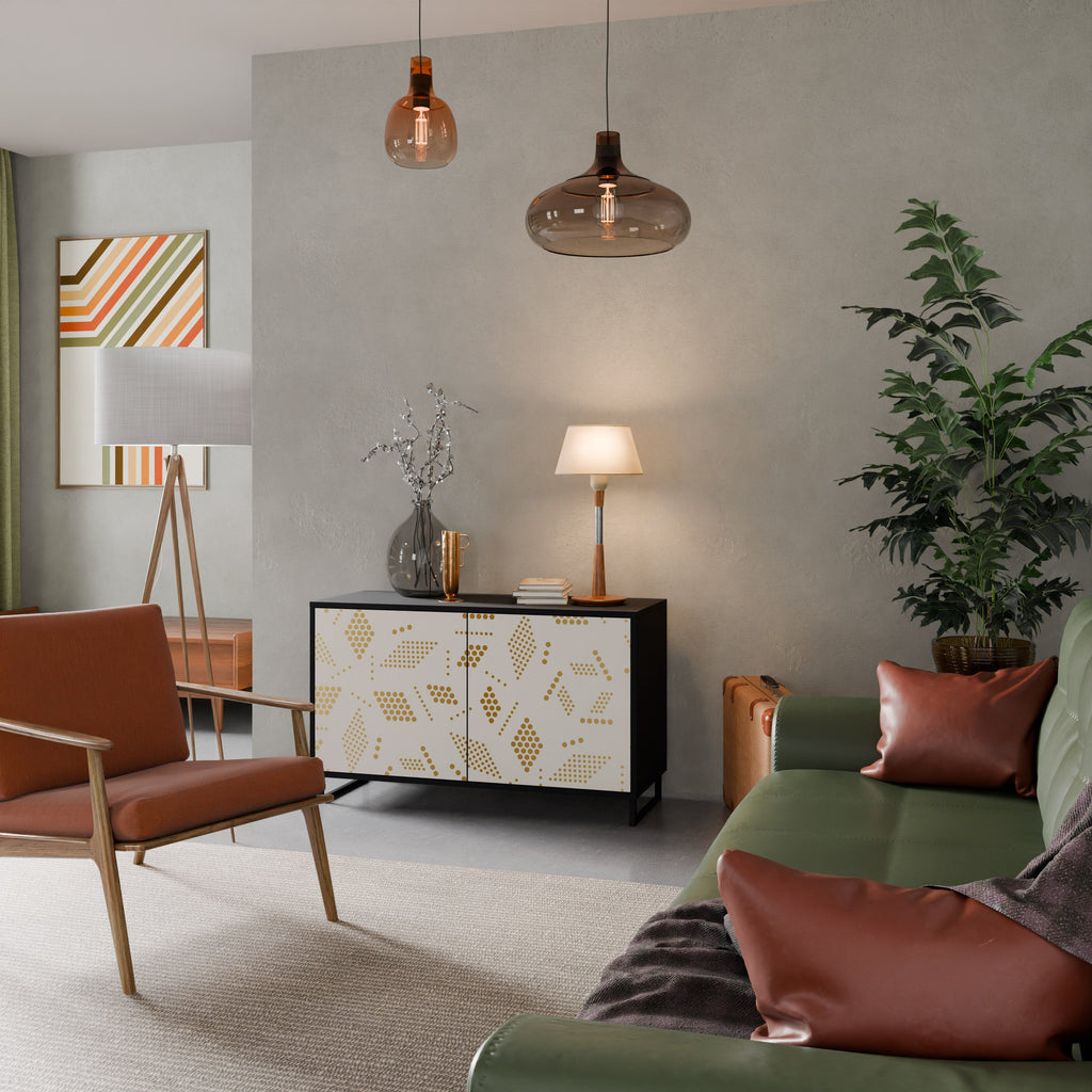 Buffet 2 portes SPOTTED DAZE en finition noire