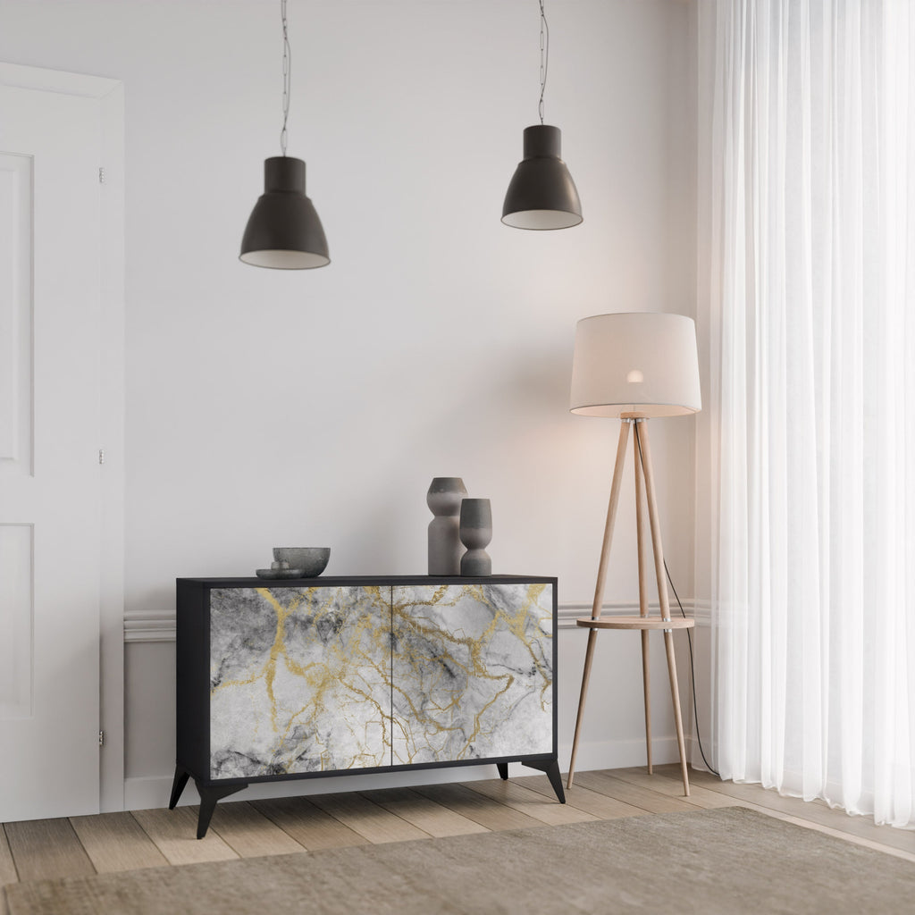 Buffet 2 portes TIMELESS GLIDE finition noire