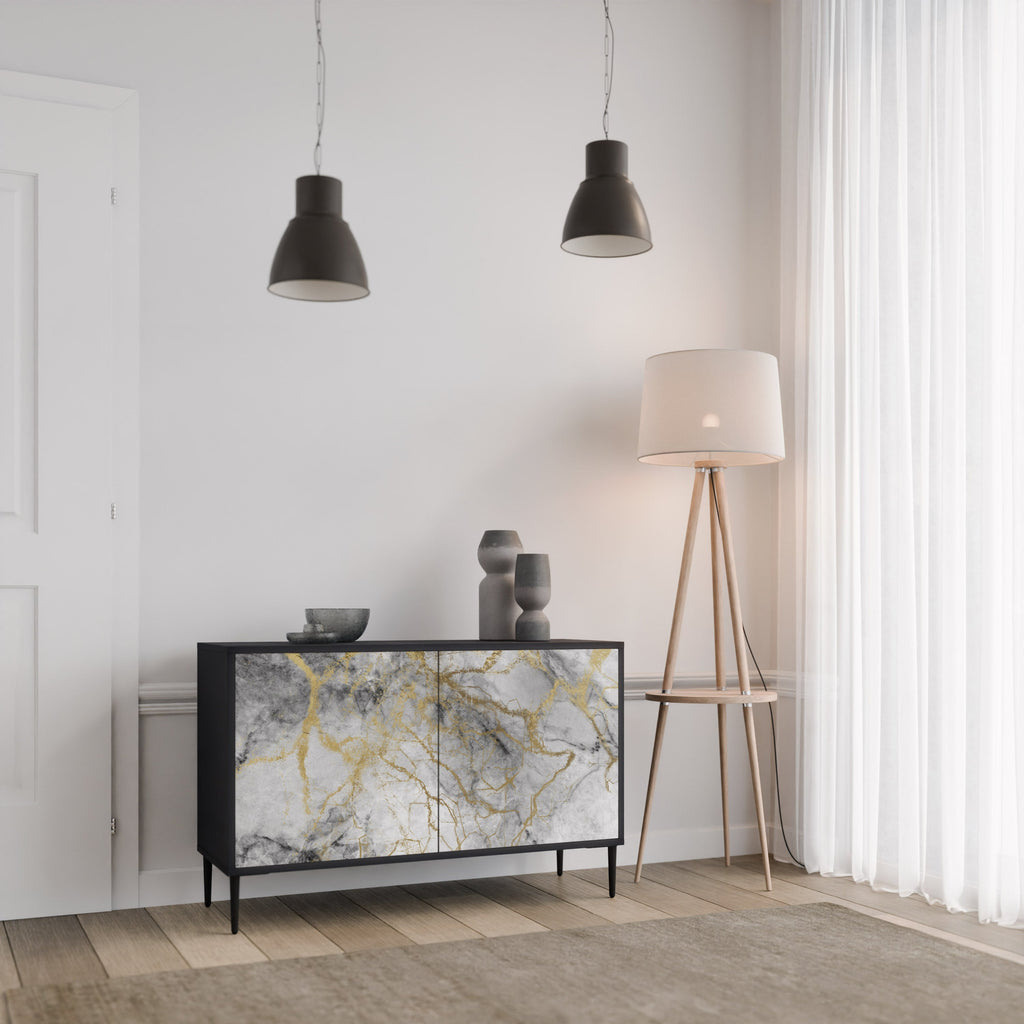 Buffet 2 portes TIMELESS GLIDE finition noire