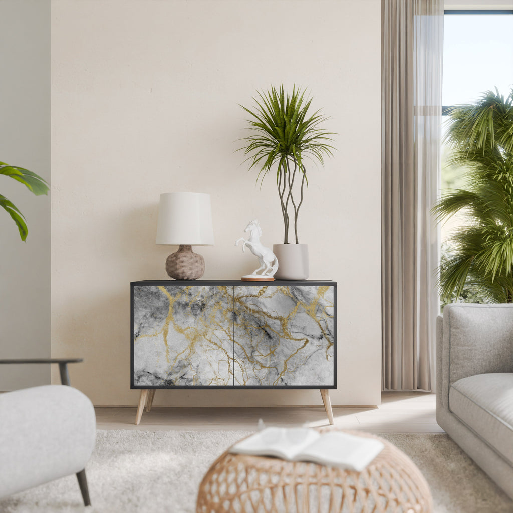 Buffet 2 portes TIMELESS GLIDE finition noire