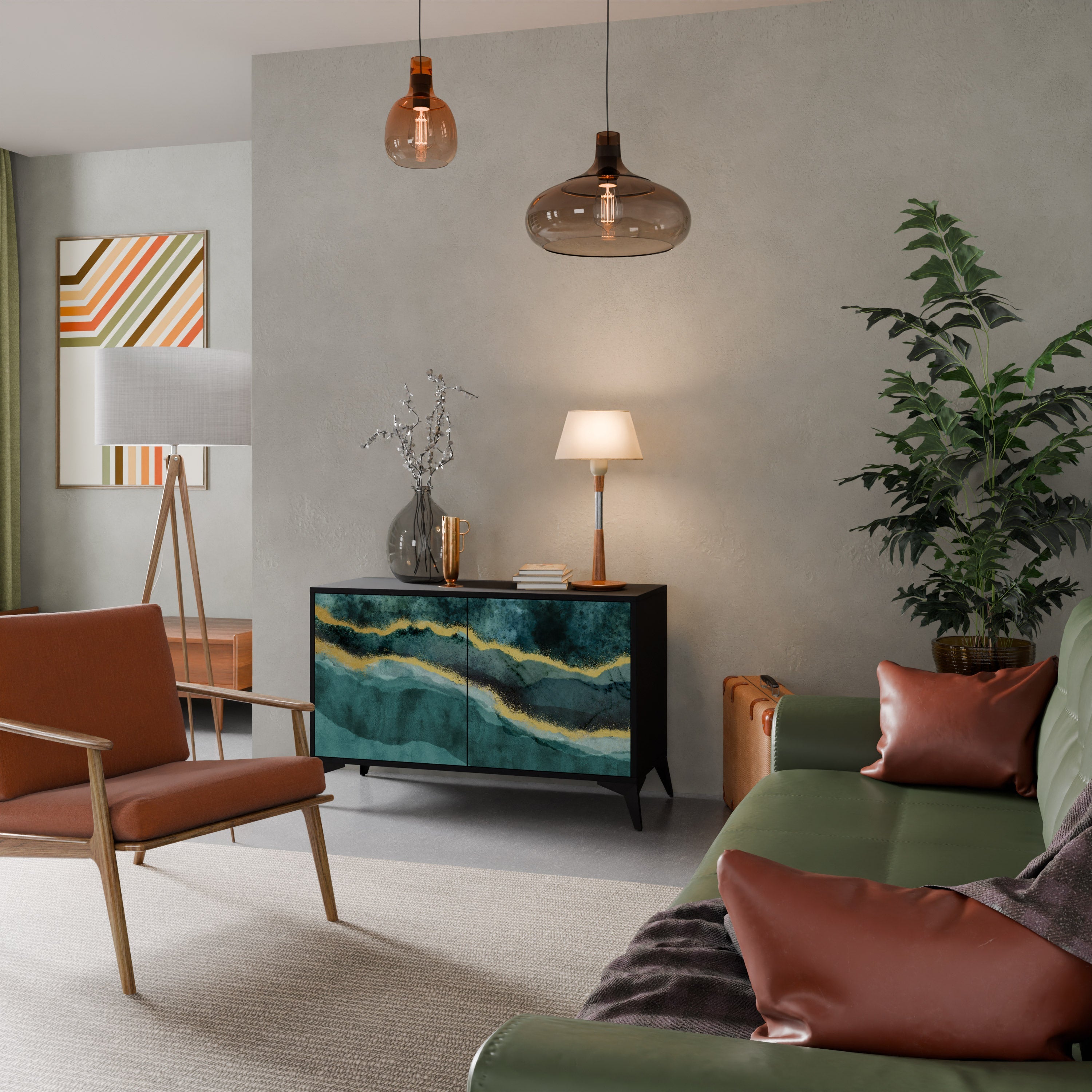 Buffet 2 portes GOLDRUSH ODYSSEY finition noire