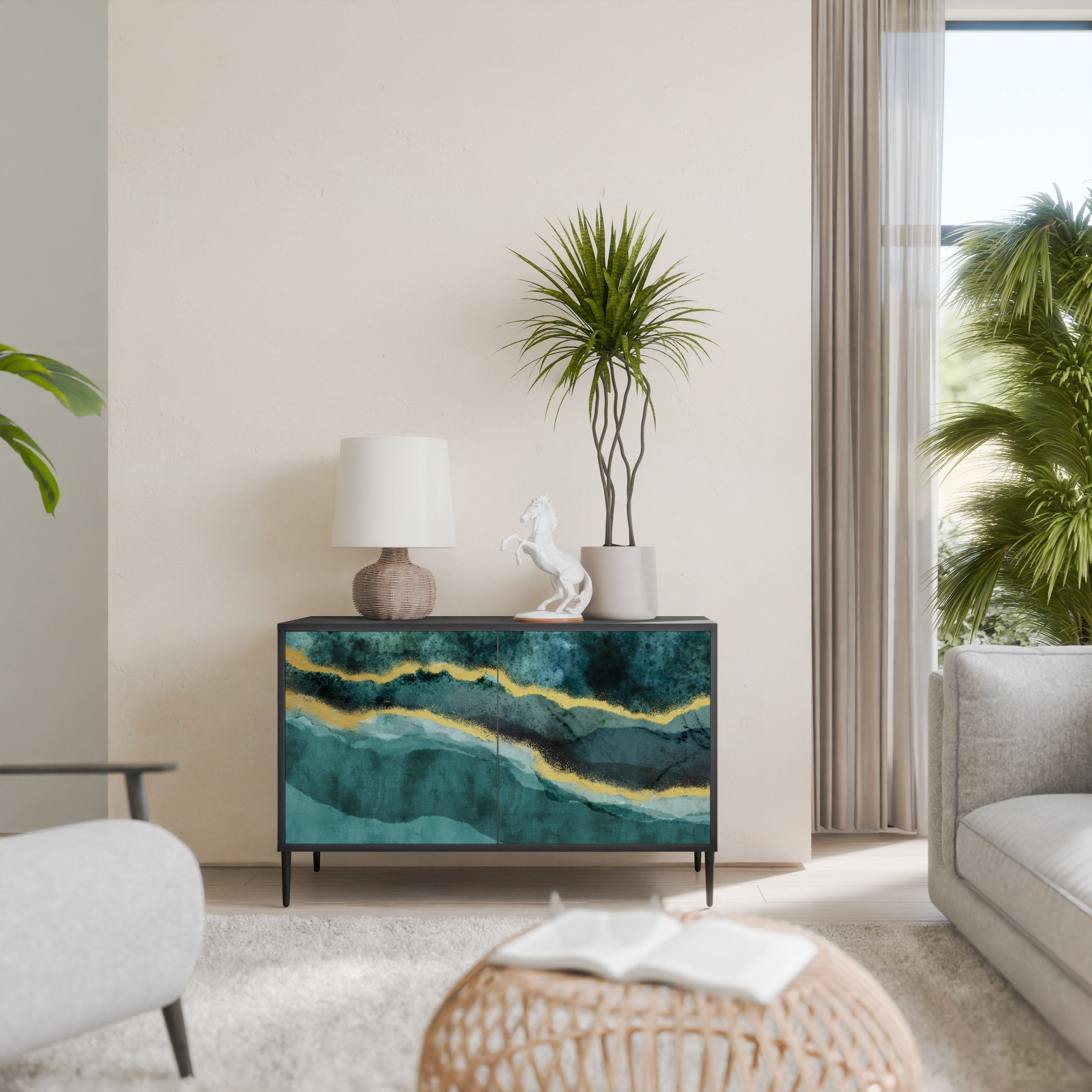 Buffet 2 portes GOLDRUSH ODYSSEY finition noire