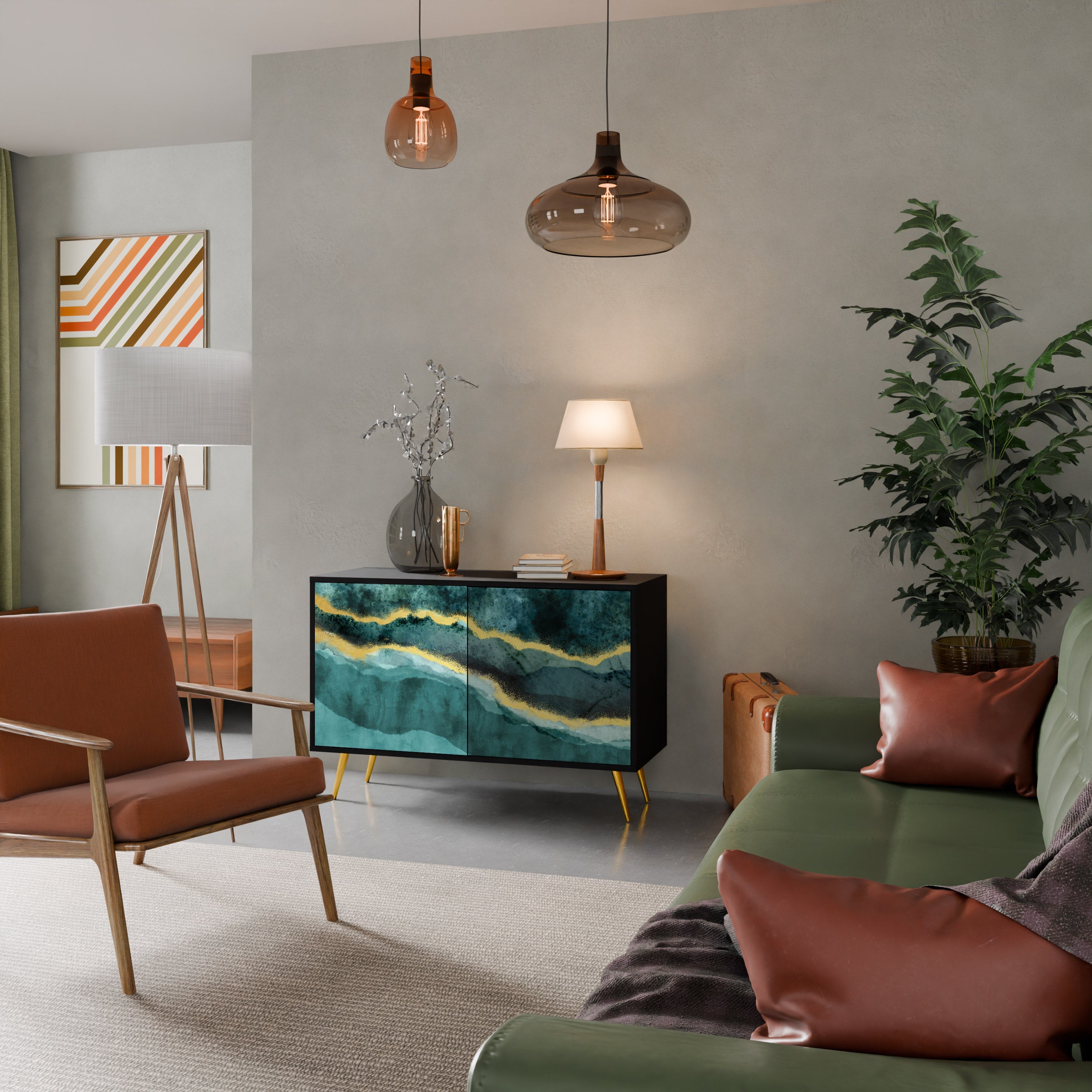 Buffet 2 portes GOLDRUSH ODYSSEY finition noire