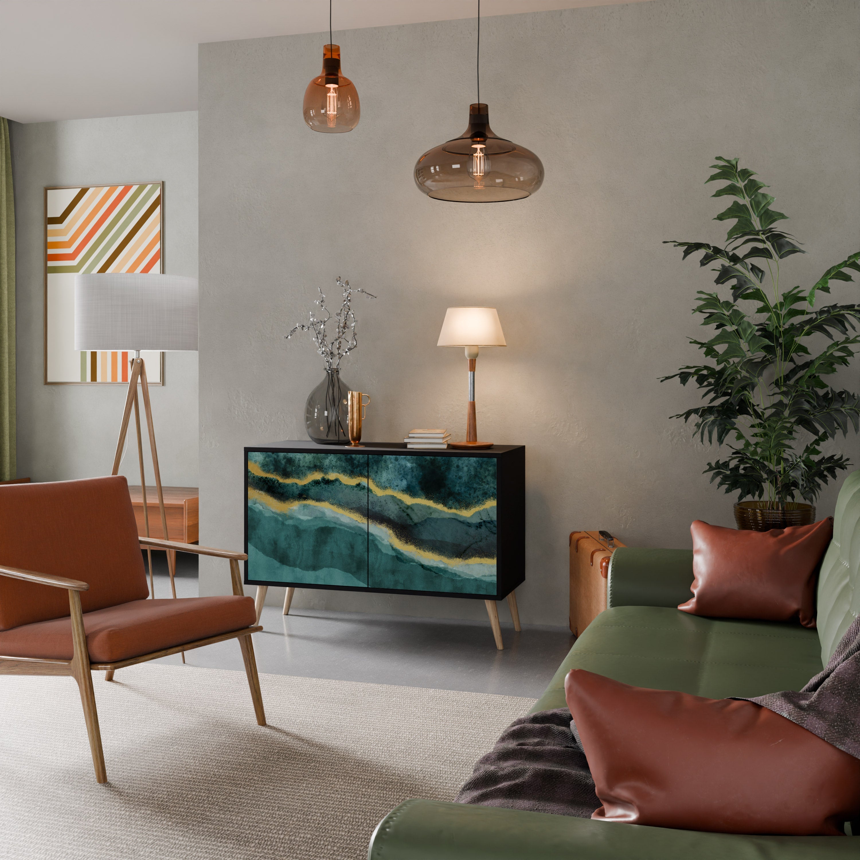 Buffet 2 portes GOLDRUSH ODYSSEY finition noire