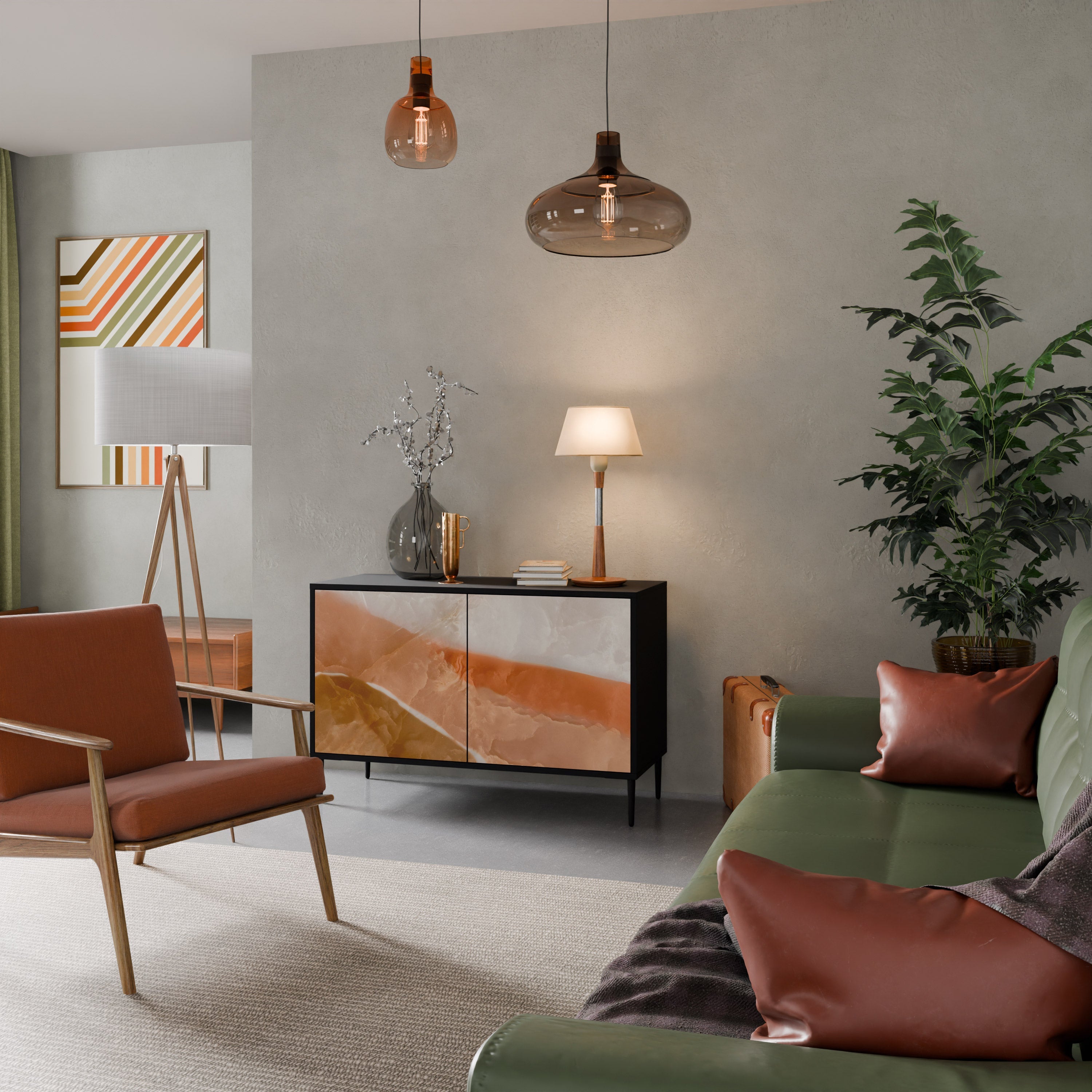 Buffet 2 portes SANDHILLS SPLENDOUR finition noire