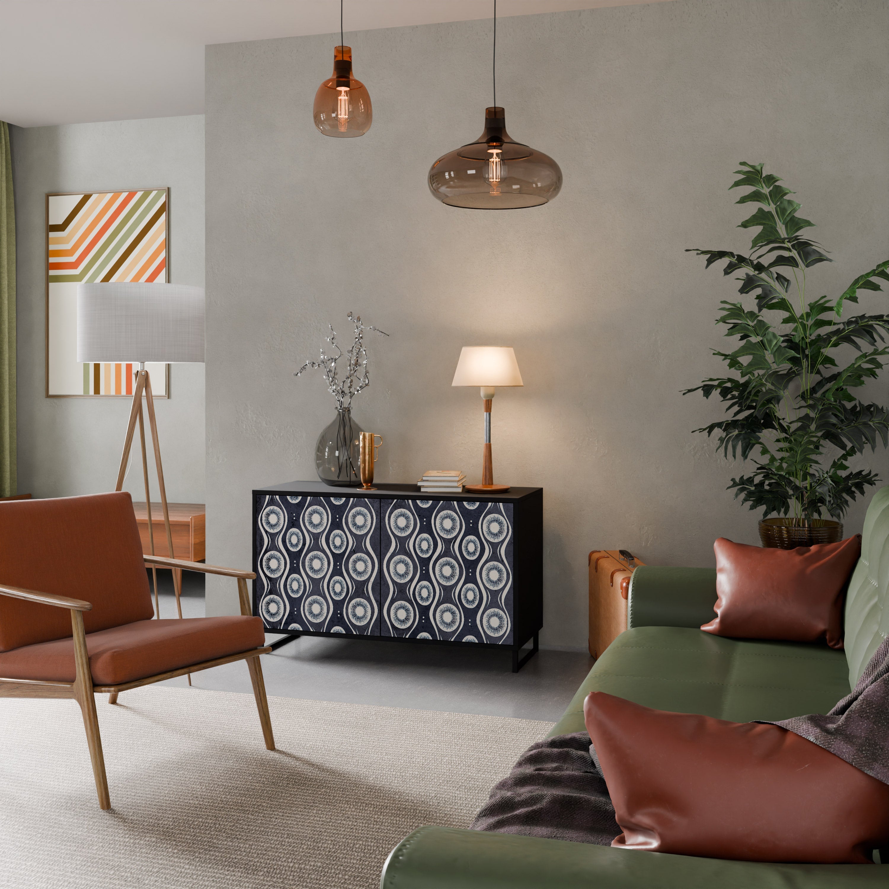 Buffet 2 portes GRAPHITE EYES finition noire