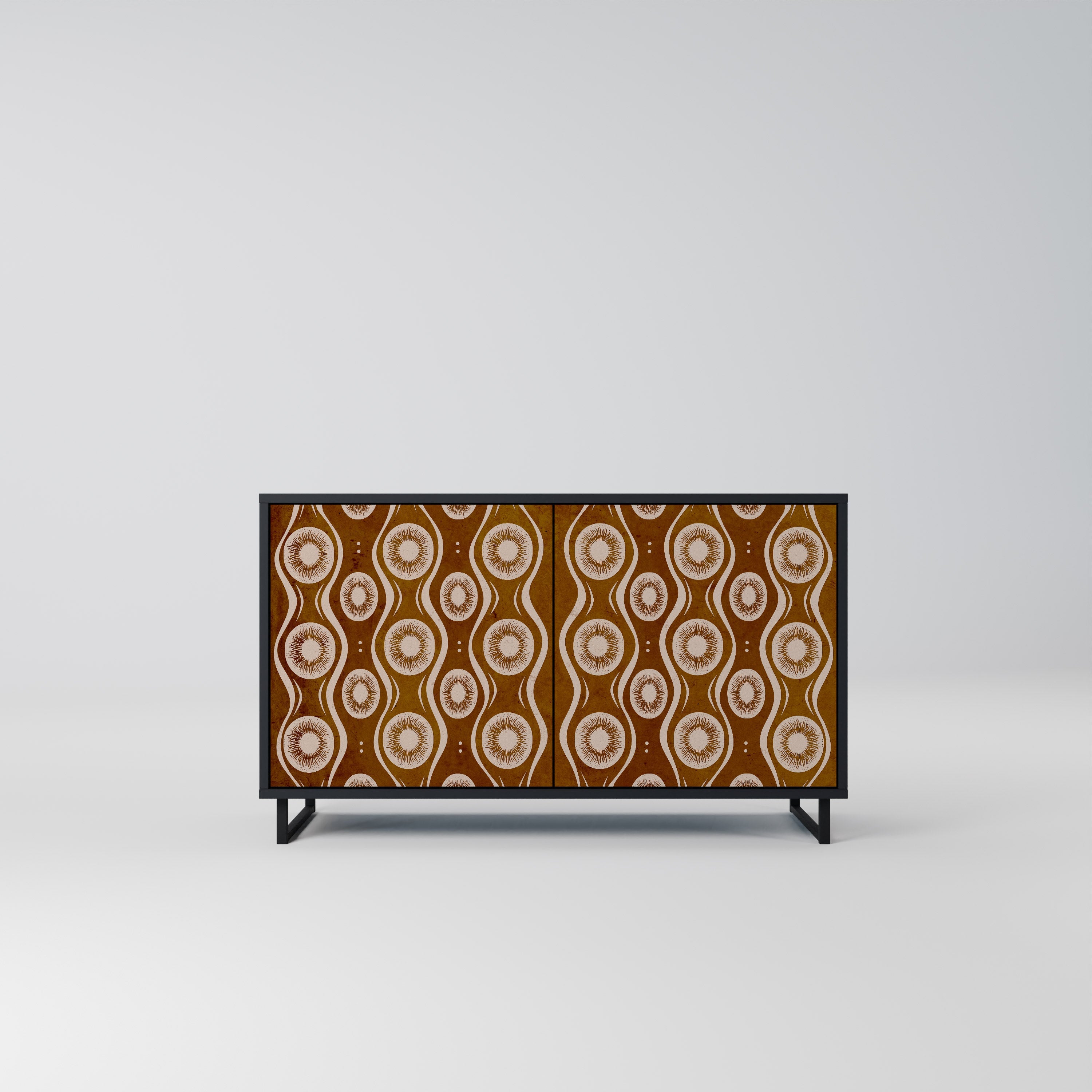 Buffet 2 portes BROWN EYES finition noire