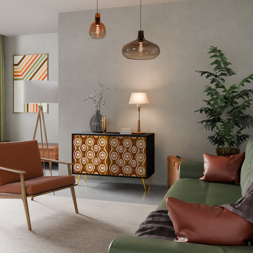 Buffet 2 portes BROWN EYES finition noire