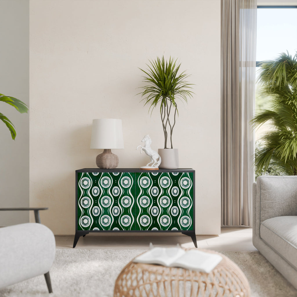 Buffet 2 portes GREEN EYES finition noire