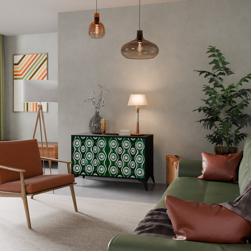 Buffet 2 portes GREEN EYES finition noire