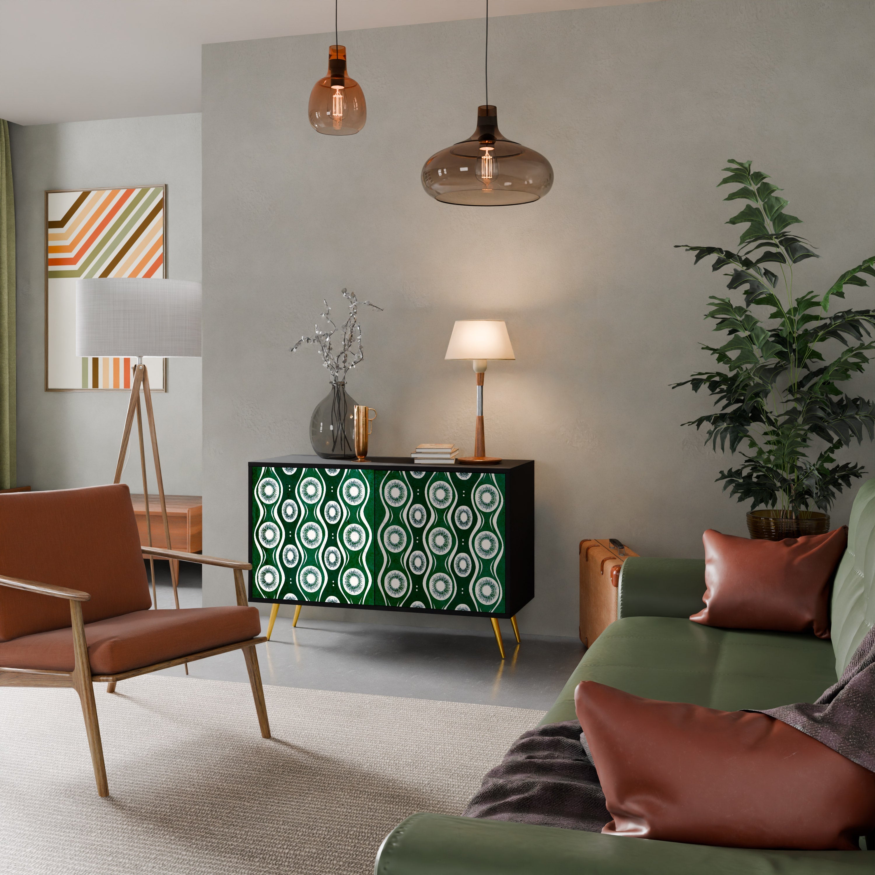 Buffet 2 portes GREEN EYES finition noire