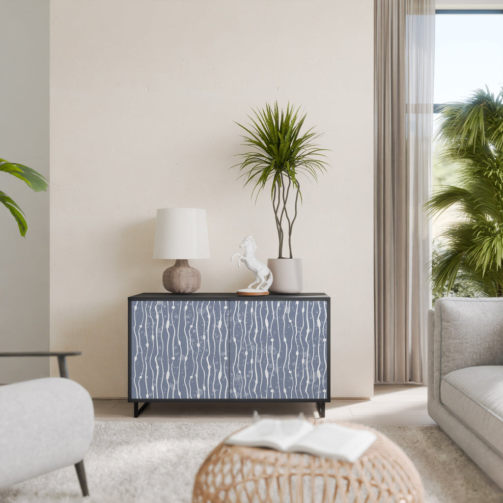 Buffet 2 portes GRAPHITE RAIN finition noire