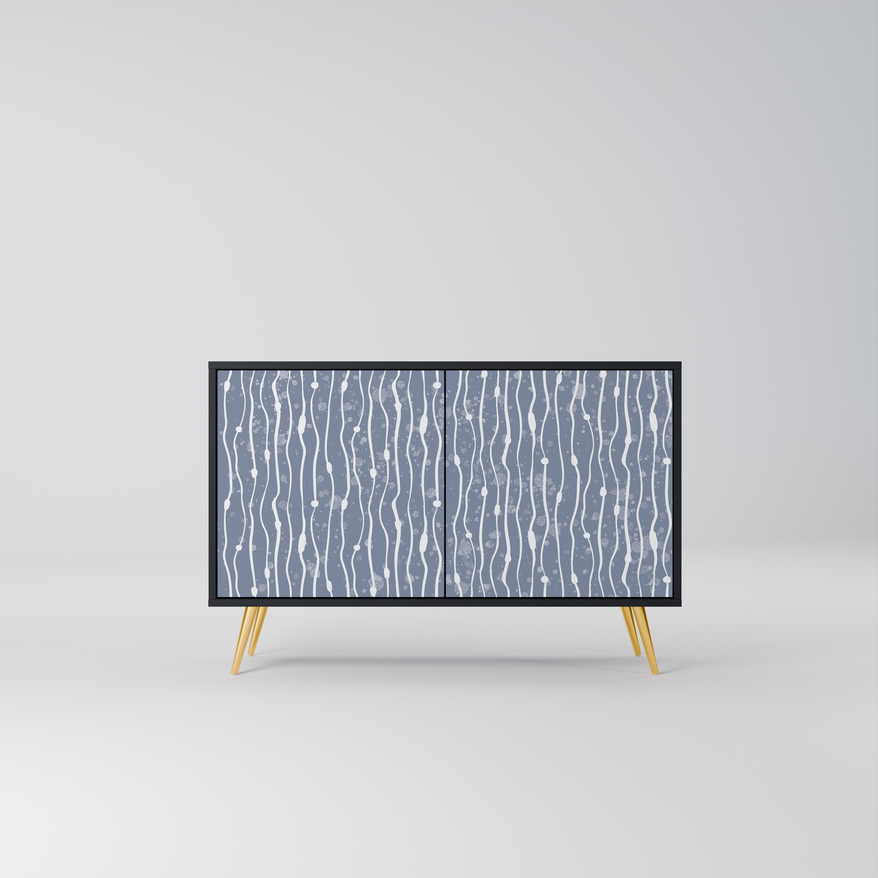 Buffet 2 portes GRAPHITE RAIN finition noire