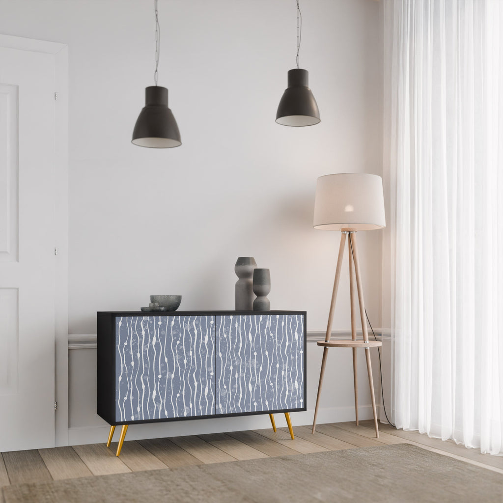 Buffet 2 portes GRAPHITE RAIN finition noire