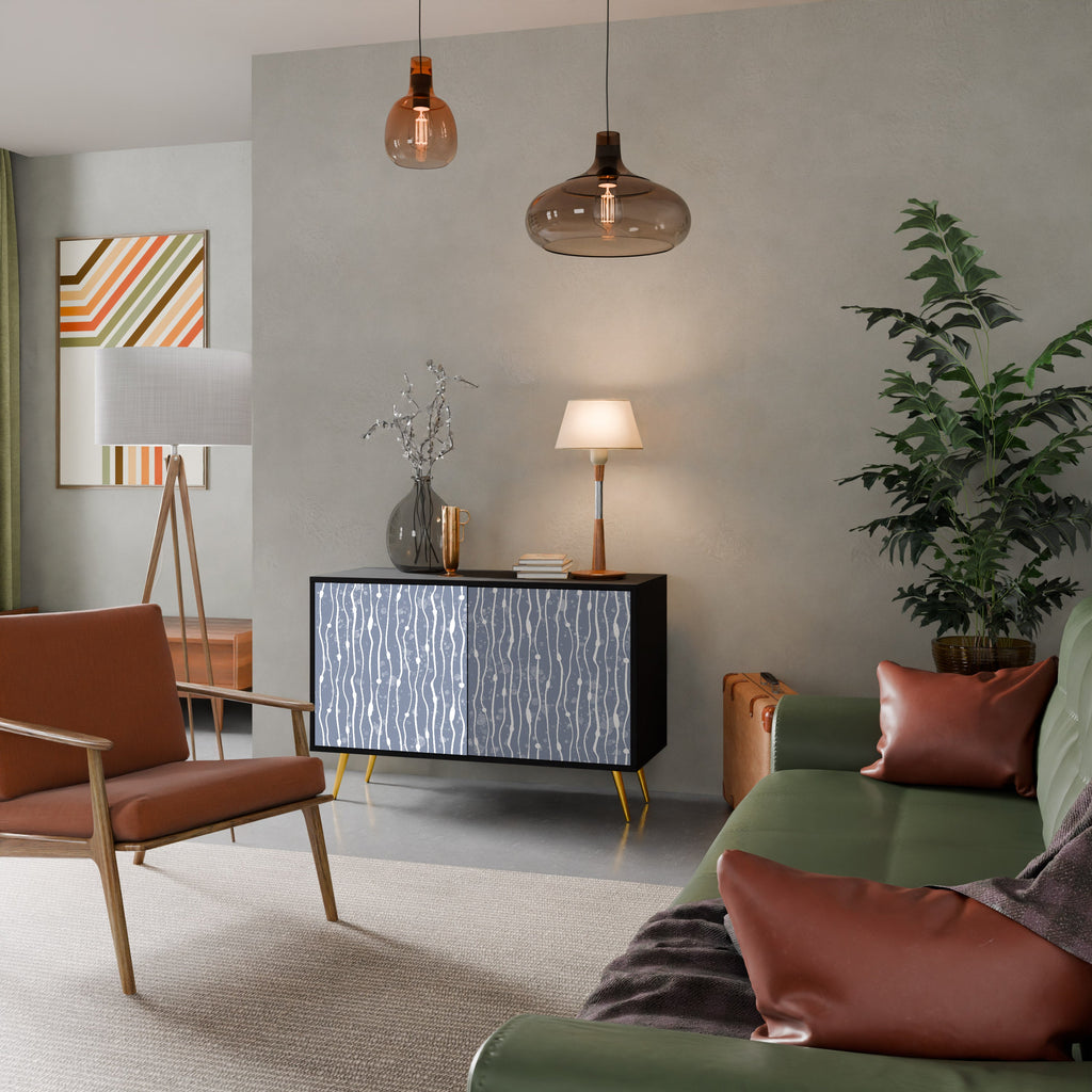 Buffet 2 portes GRAPHITE RAIN finition noire