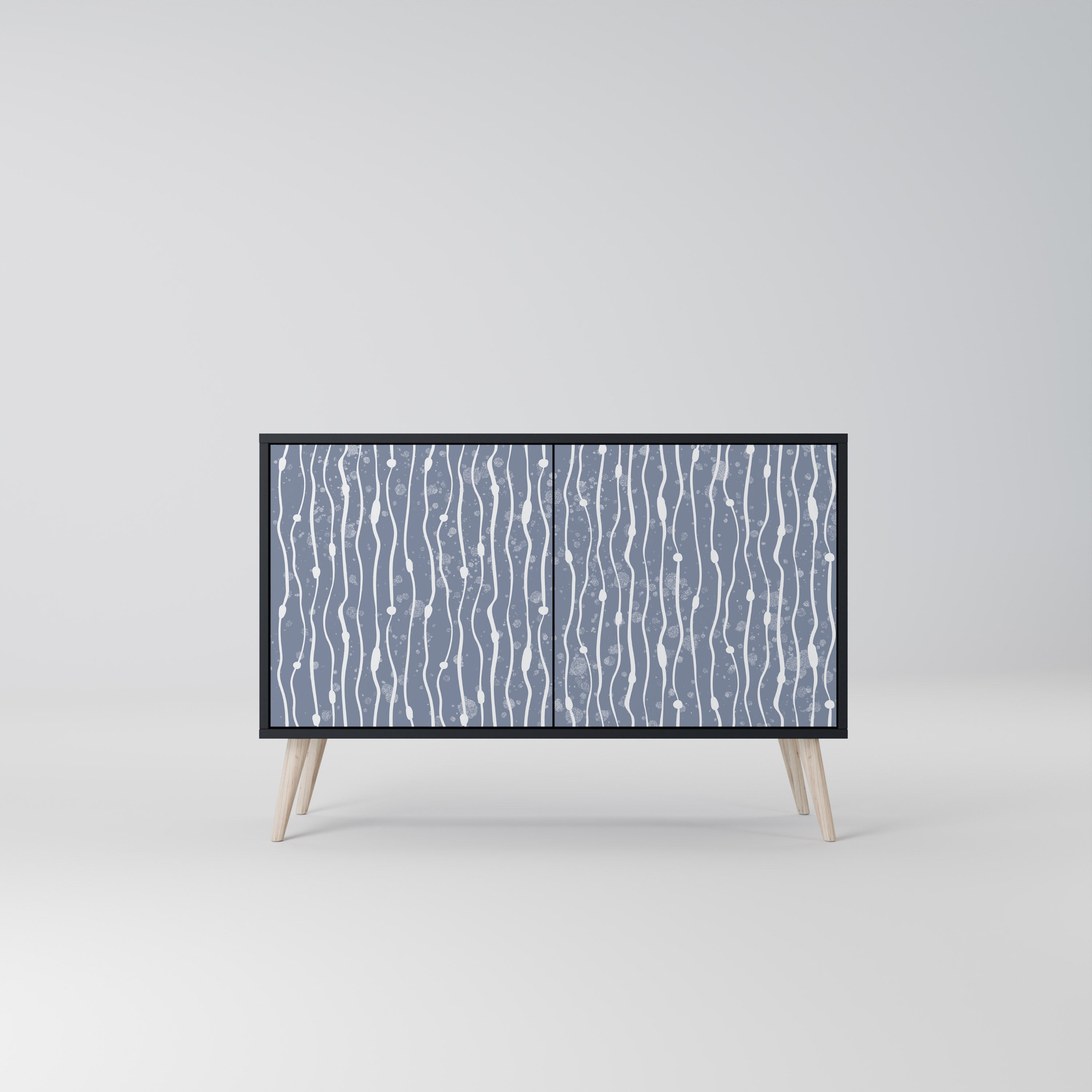 Buffet 2 portes GRAPHITE RAIN finition noire