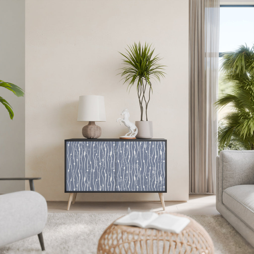 Buffet 2 portes GRAPHITE RAIN finition noire