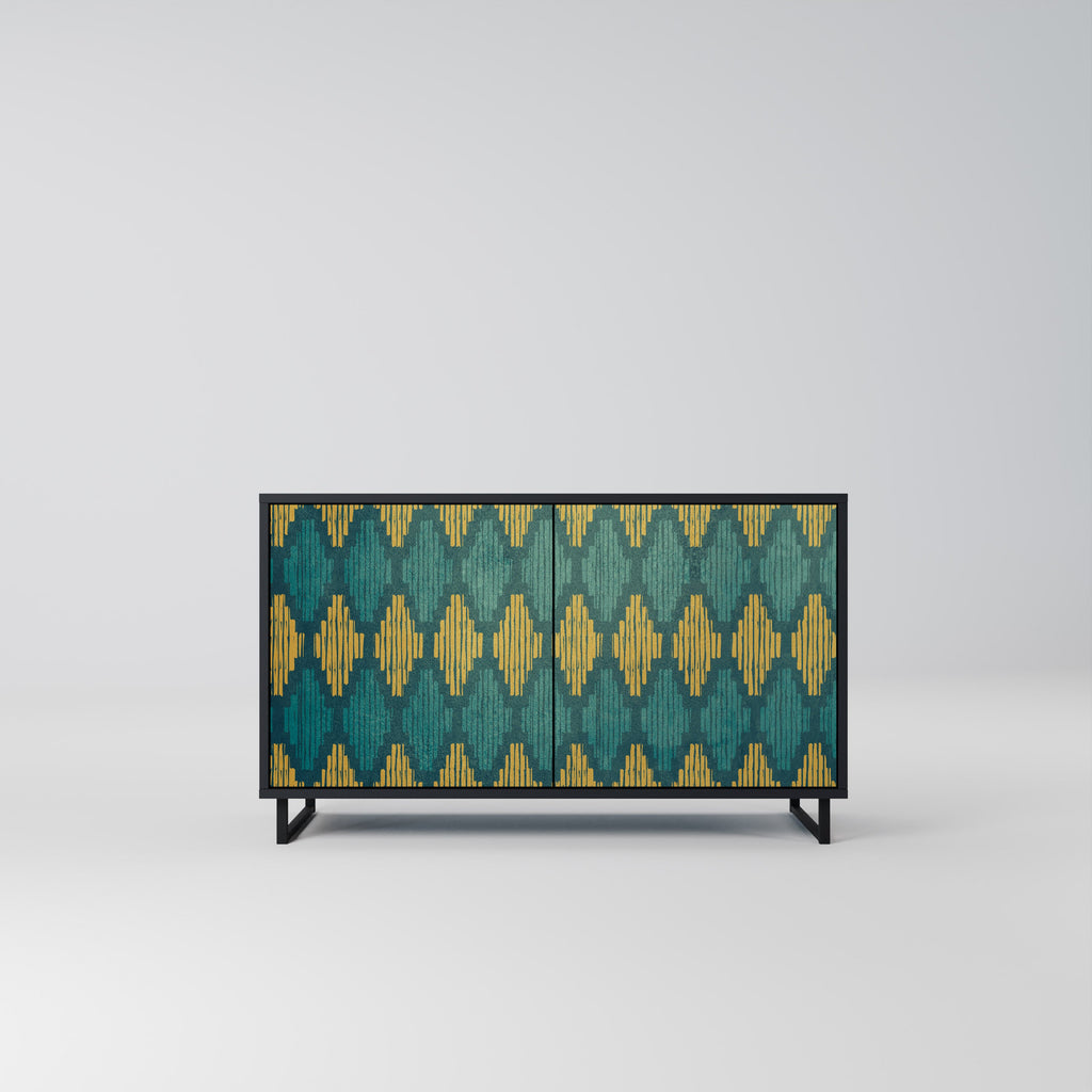 Buffet 2 portes POLYGONS finition noire