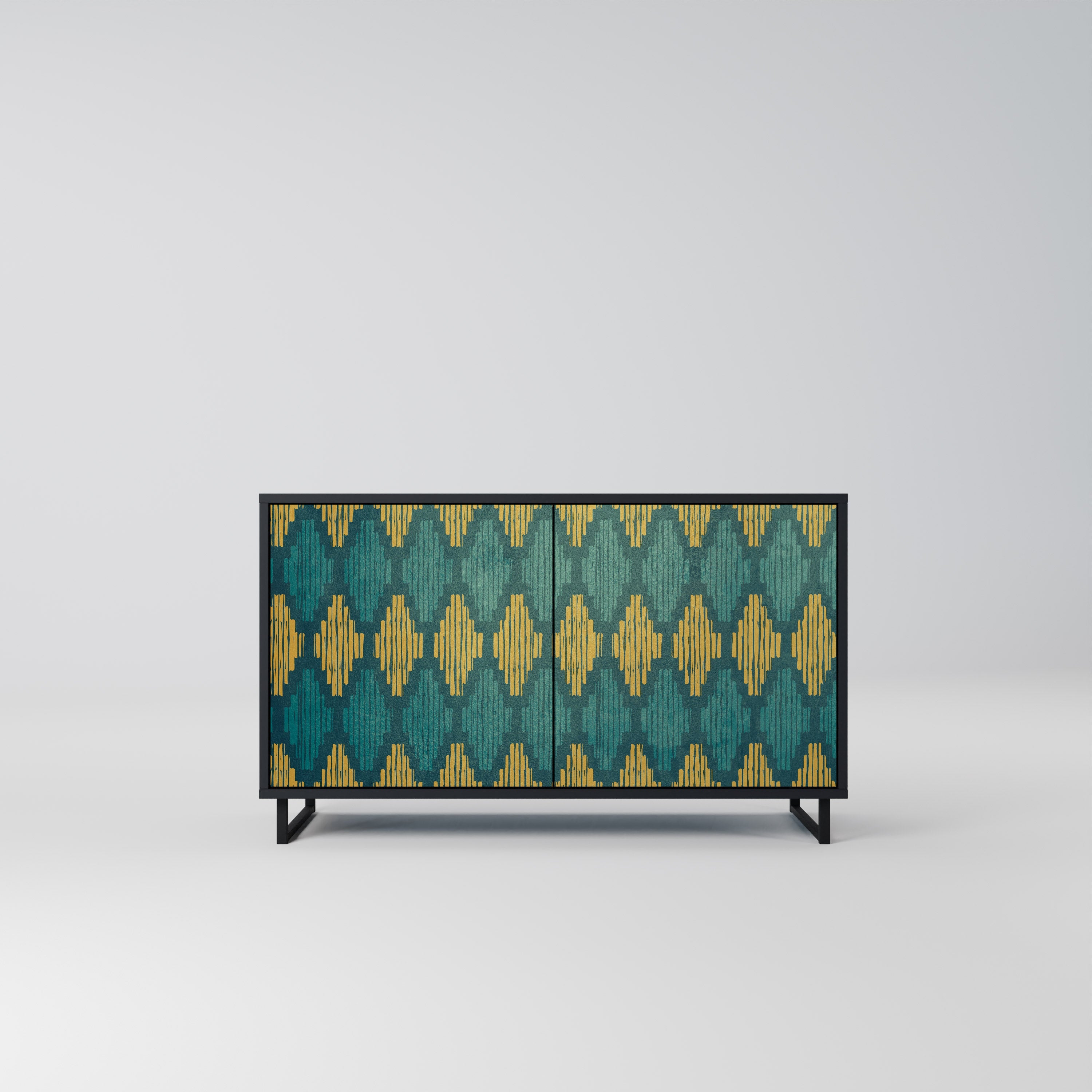 Buffet 2 portes POLYGONS finition noire