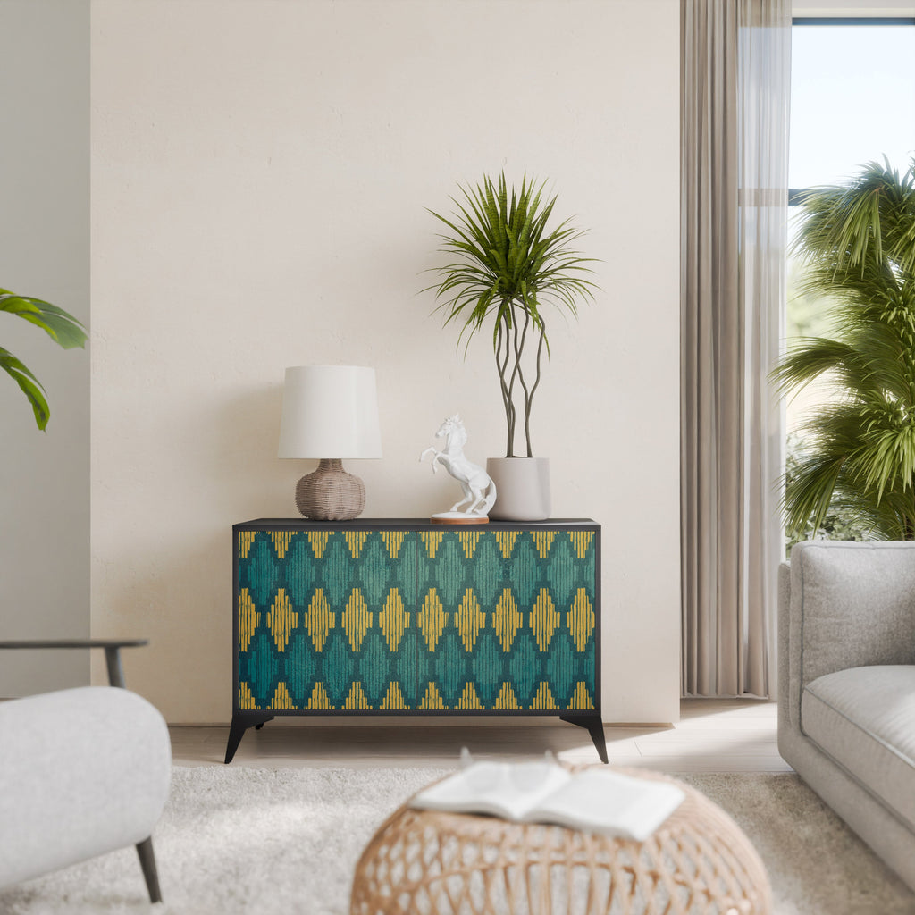 Buffet 2 portes POLYGONS finition noire