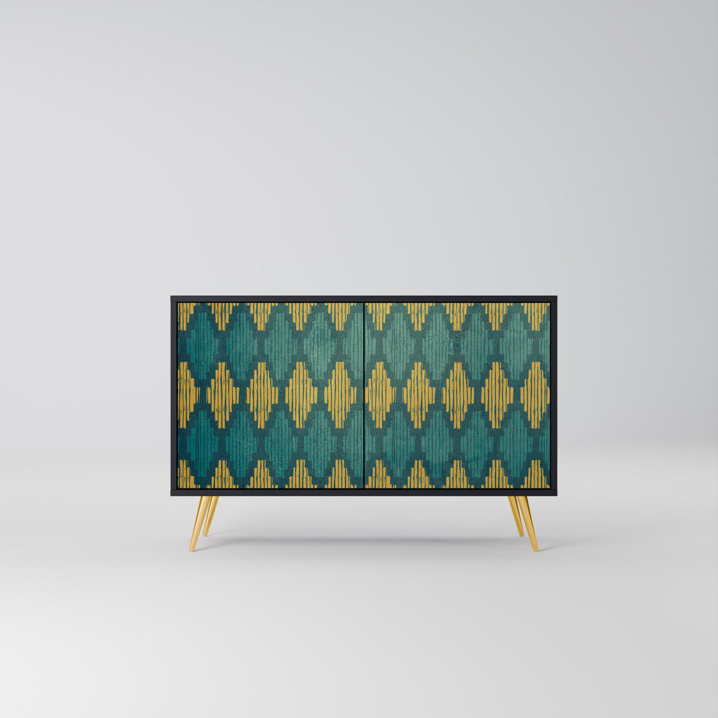 Buffet 2 portes POLYGONS finition noire