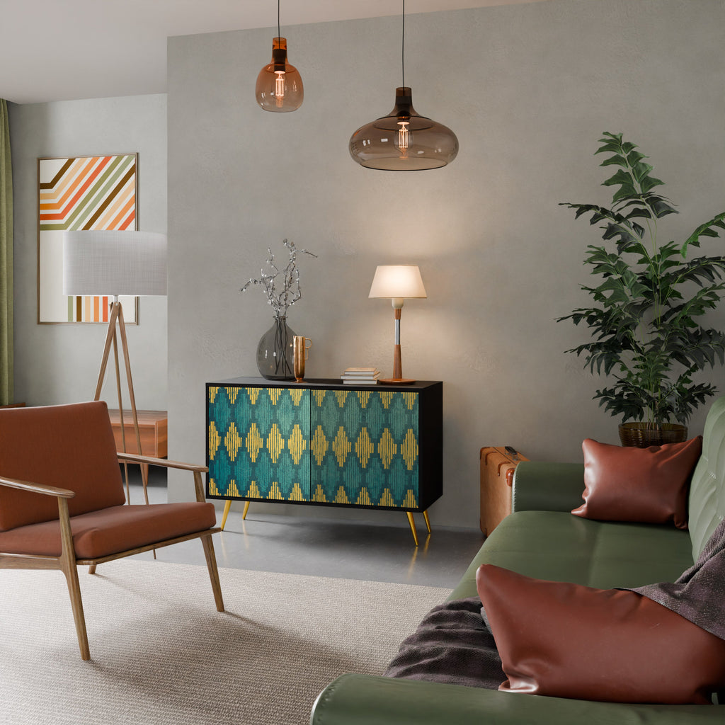 Buffet 2 portes POLYGONS finition noire