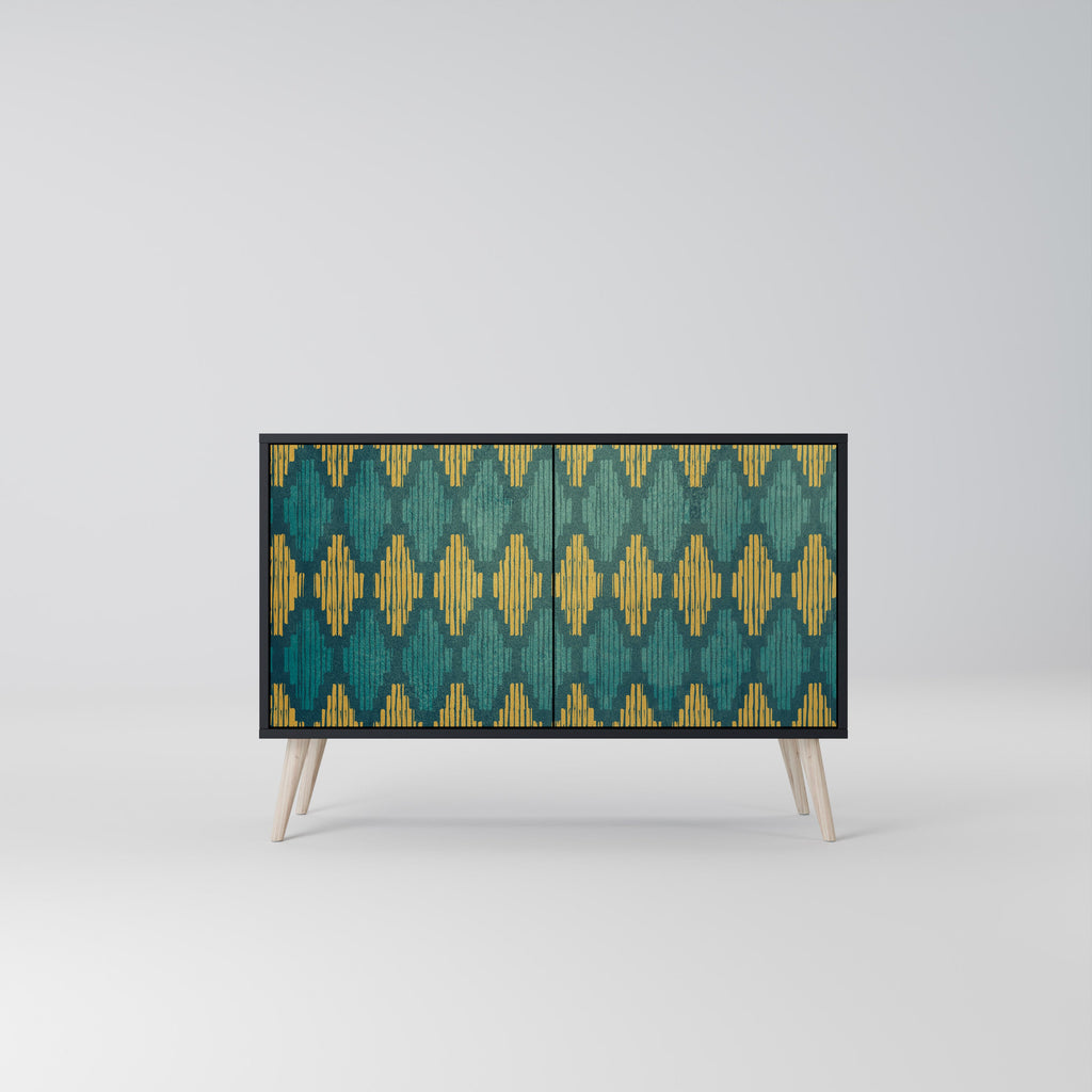 Buffet 2 portes POLYGONS finition noire